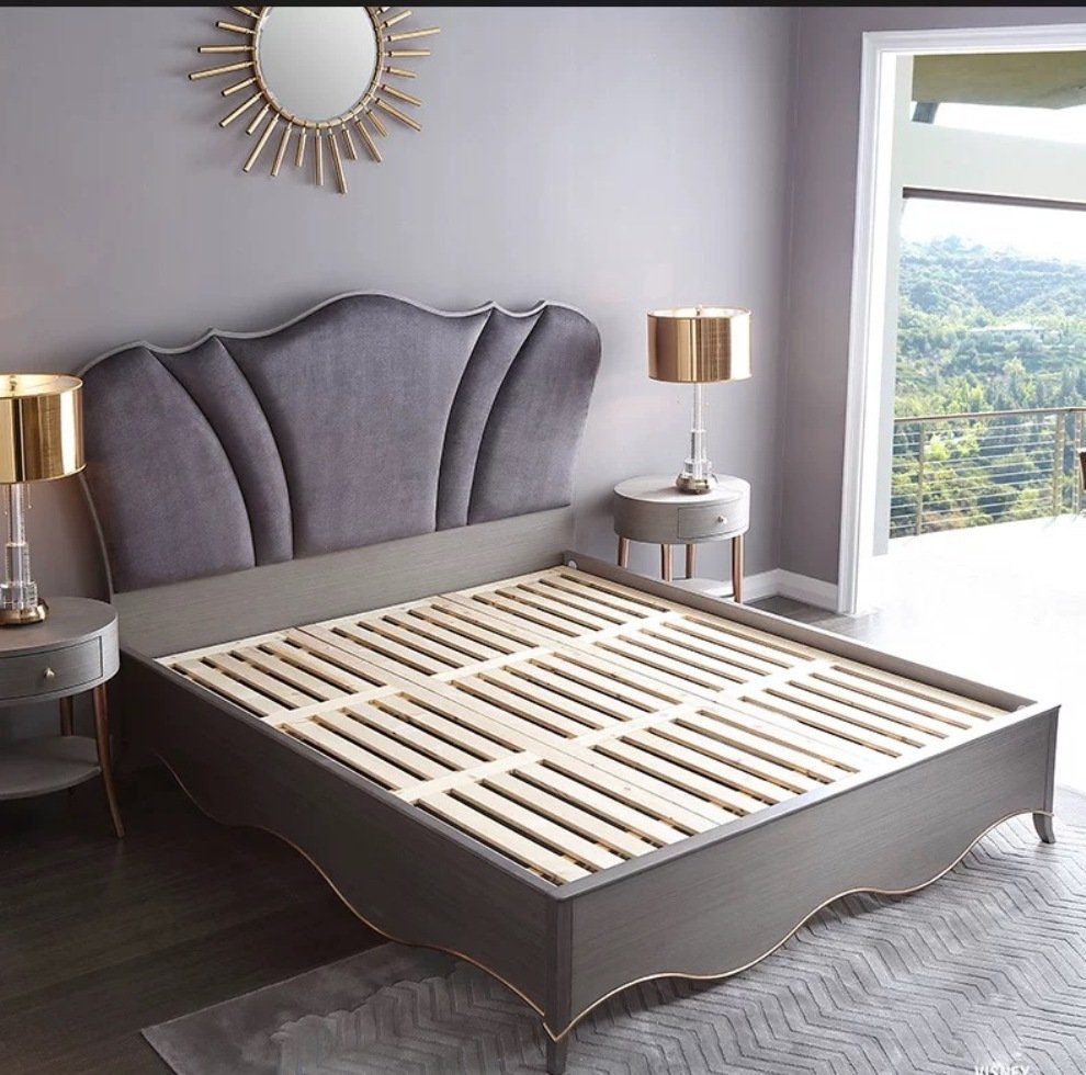 Betten Luxus Modernes JVmoebel Textil Design Bett Bett Doppel Polster 180x200 Ehe