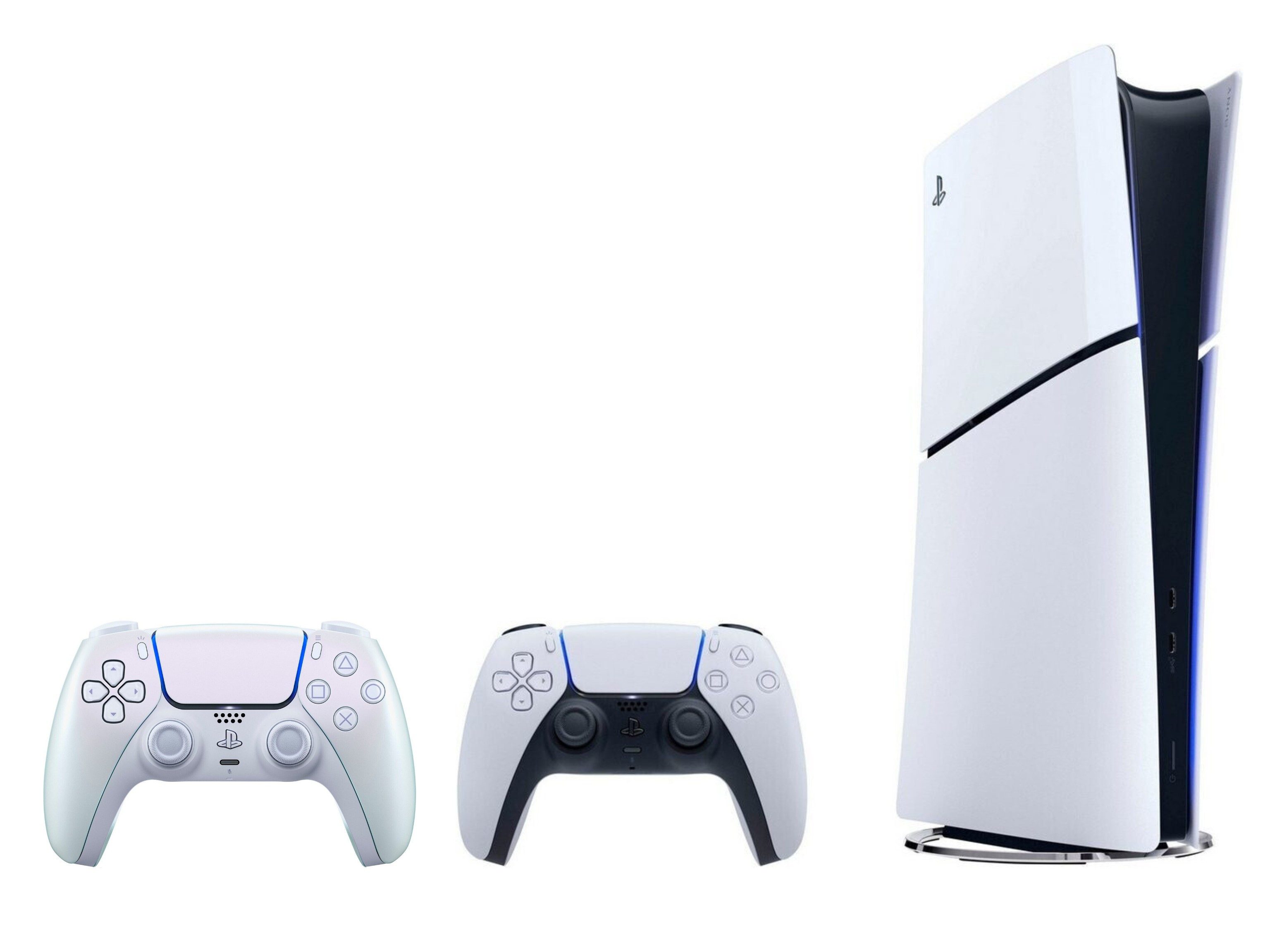 Playstation Sony PlayStation 5 Digital Slim Konsole + DualSense Chroma Pearl (Set, 2 St., inkl. 2. DualSense Controller)