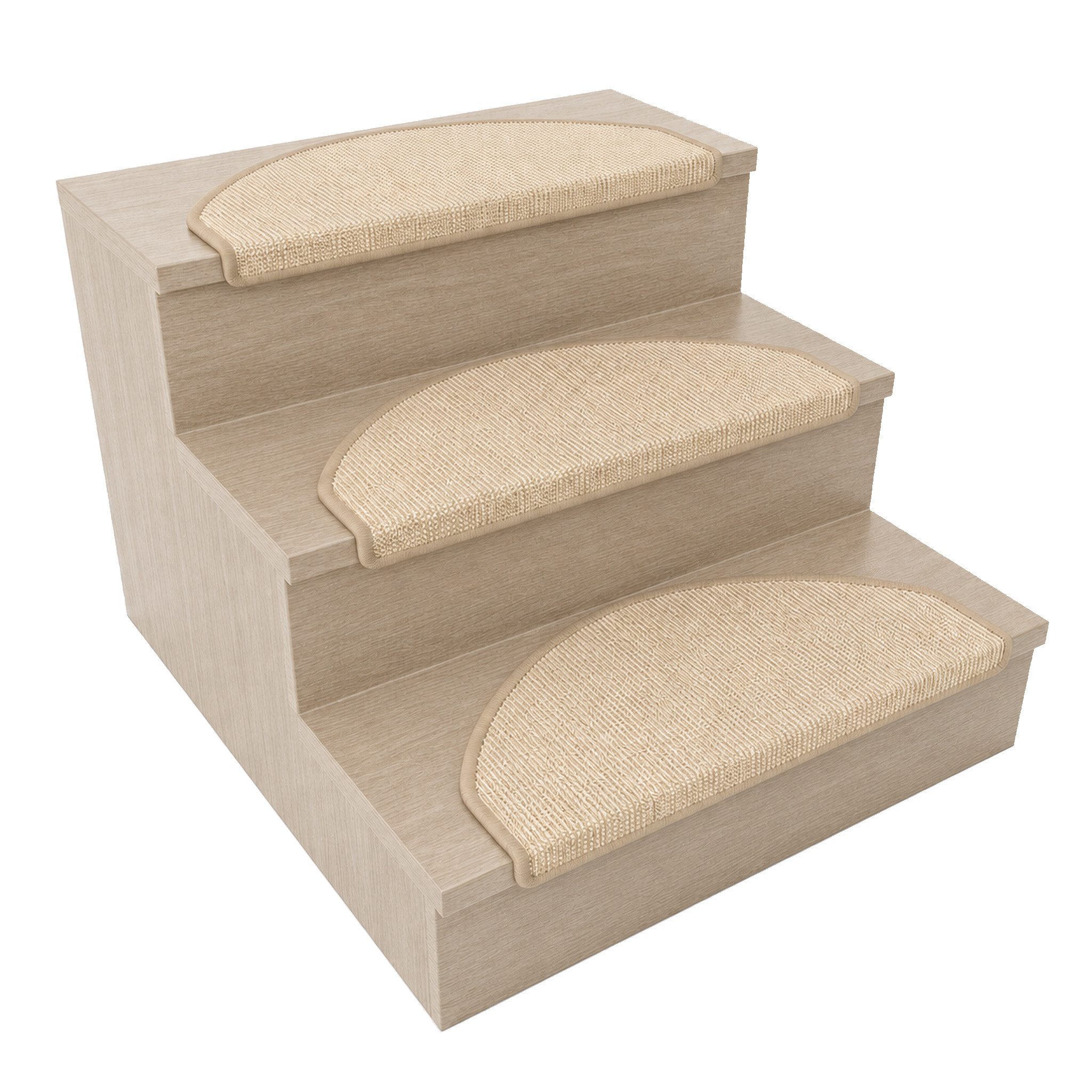 Floordirekt Stufenmatte Goa mit Winkelprofil & Klebestreifen, 100 % Sisal