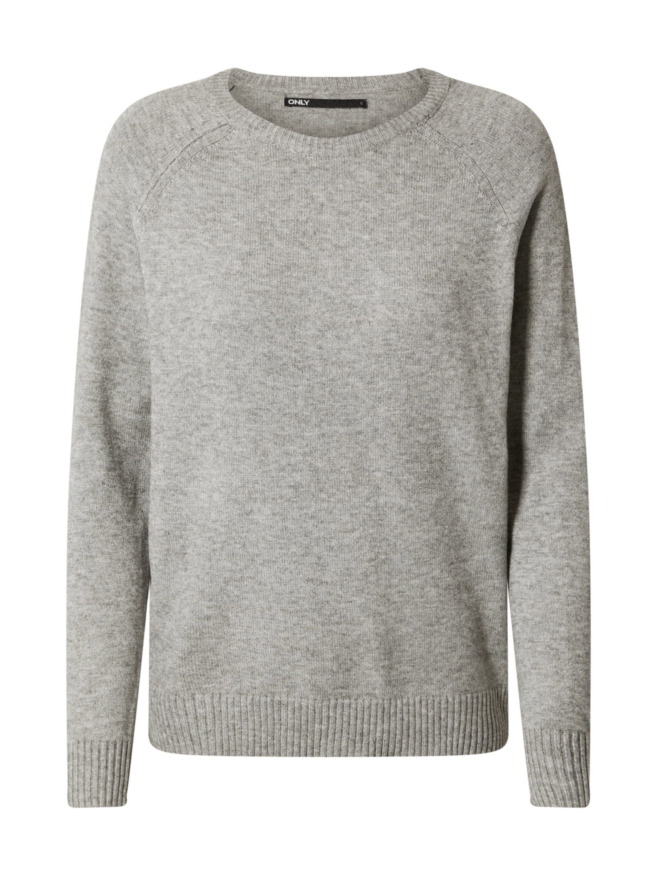 (1-tlg) Details Medium ONLY Kings Strickpullover (15170427) Grey Melange Lesly Plain/ohne