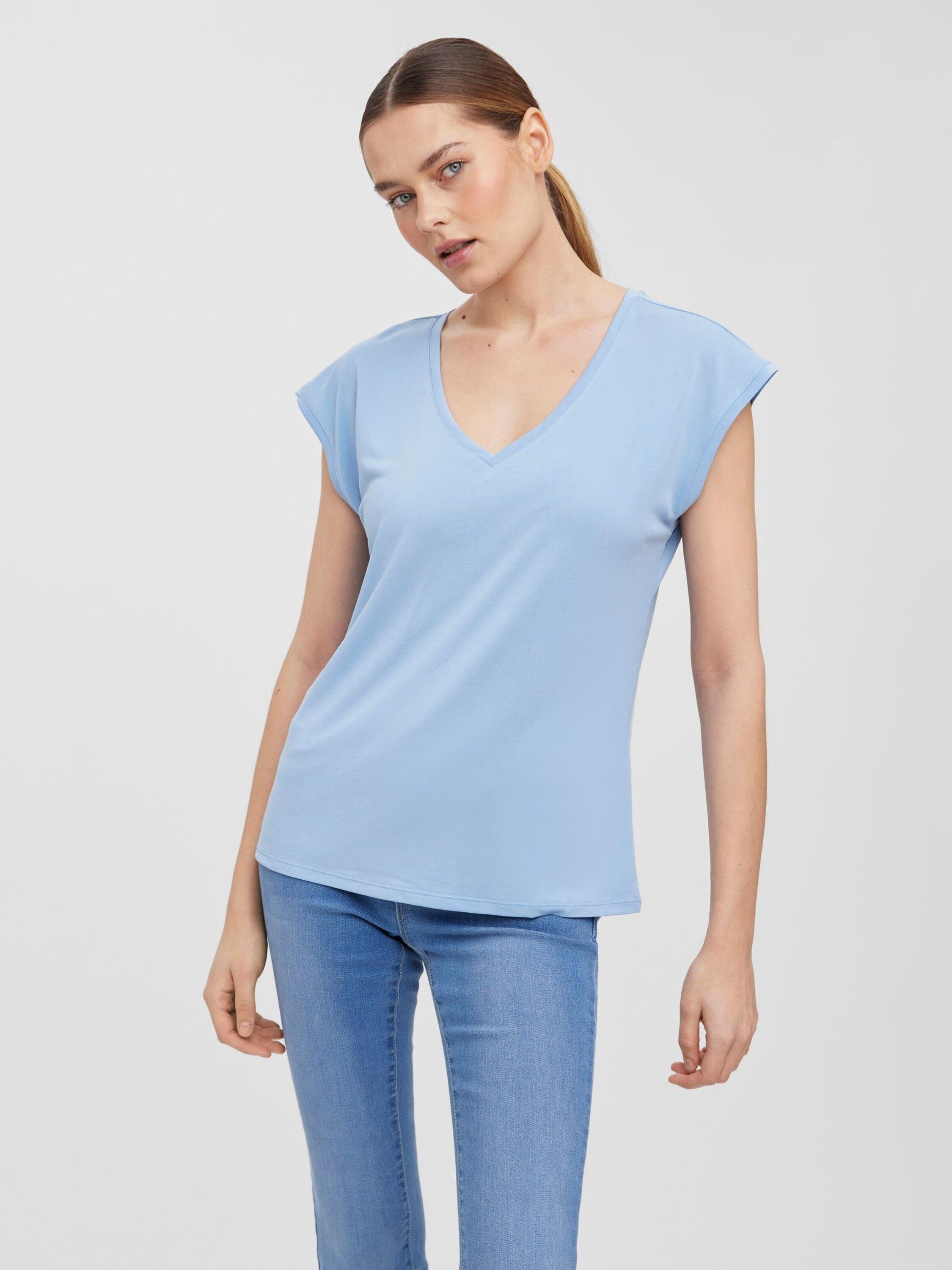 Vero Moda T-Shirt Filli (1-tlg) Plain/ohne Details, Necktape | 