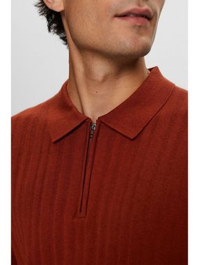 Esprit Collection Kurzarmpullover Poloshirt in schmaler Passform