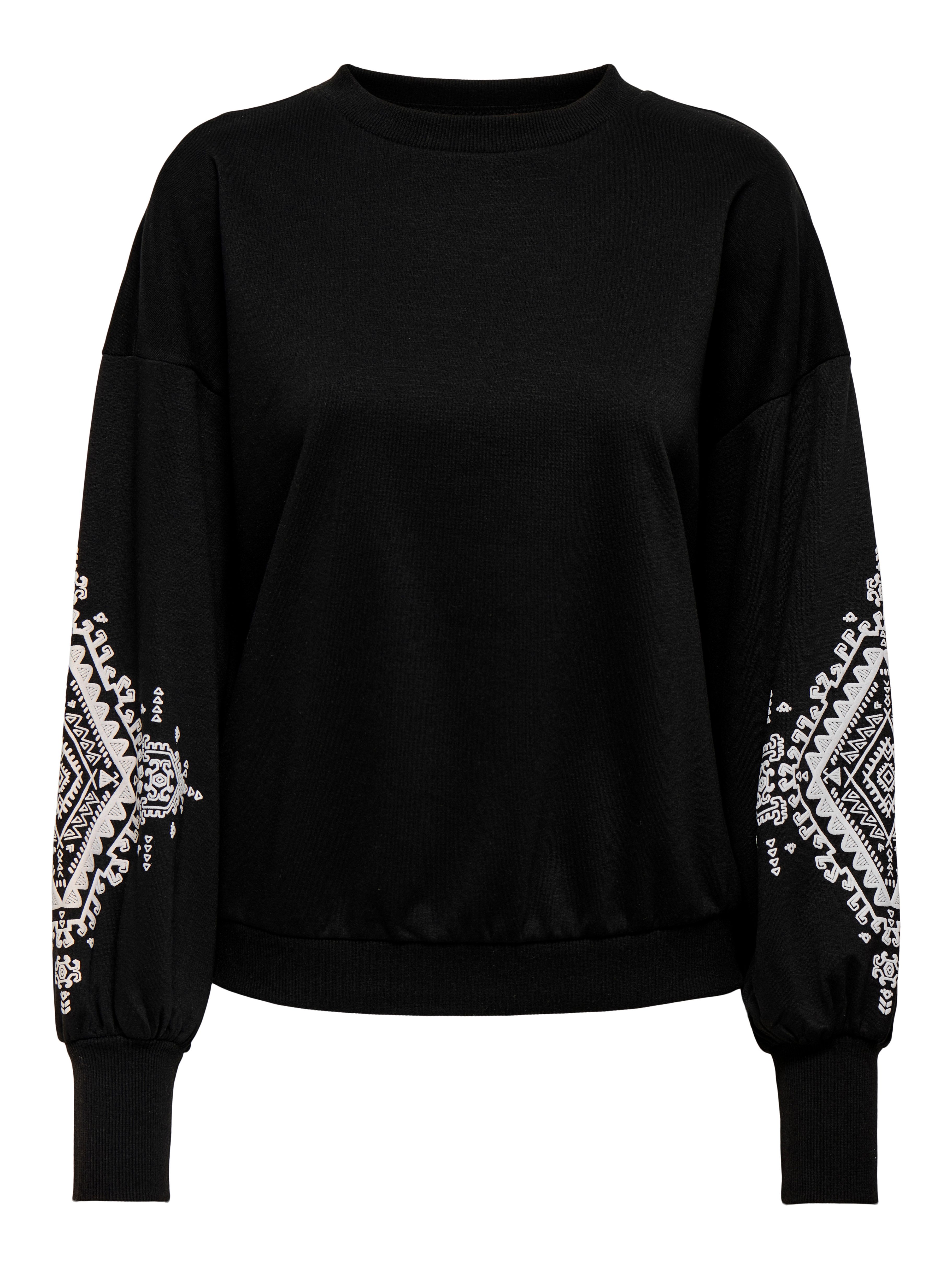 ONLY Sweatshirt ONLBROOKE L/S O-NECK FLOWER SWT Baumwollmischung, regular fit – Bild 5 von 5