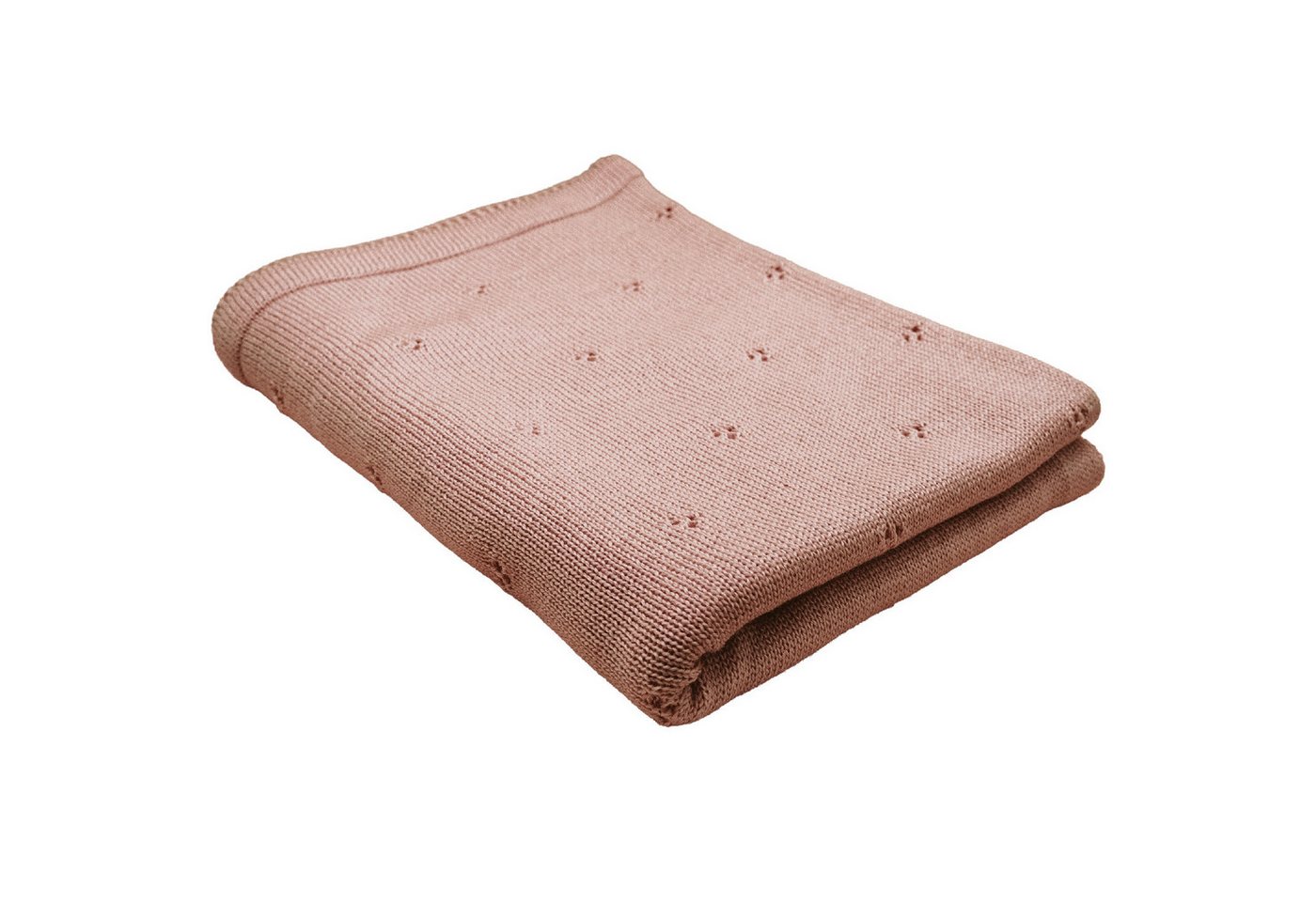 Babydecke Merinowolle Strick 75×100 cm, Blätterschming, Decke für Kinderwagen, Schlafdecke, Geschenk zur Geburt & Taufe