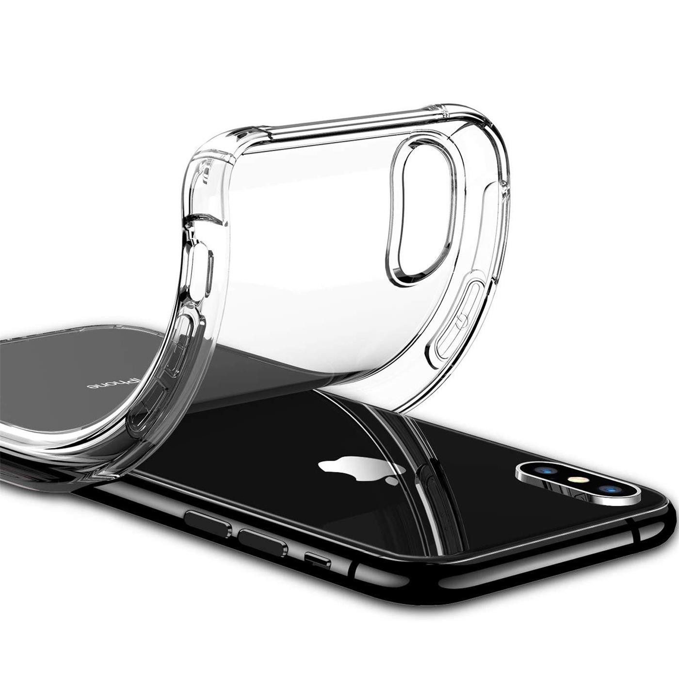 CoolGadget Handyhülle Anti Shock Rugged Case für Apple iPhone X / XS 5,8 Zoll, Slim Cover mit Kantenschutz Schutzhülle für iPhone X / XS Transparent – Bild 5 von 5