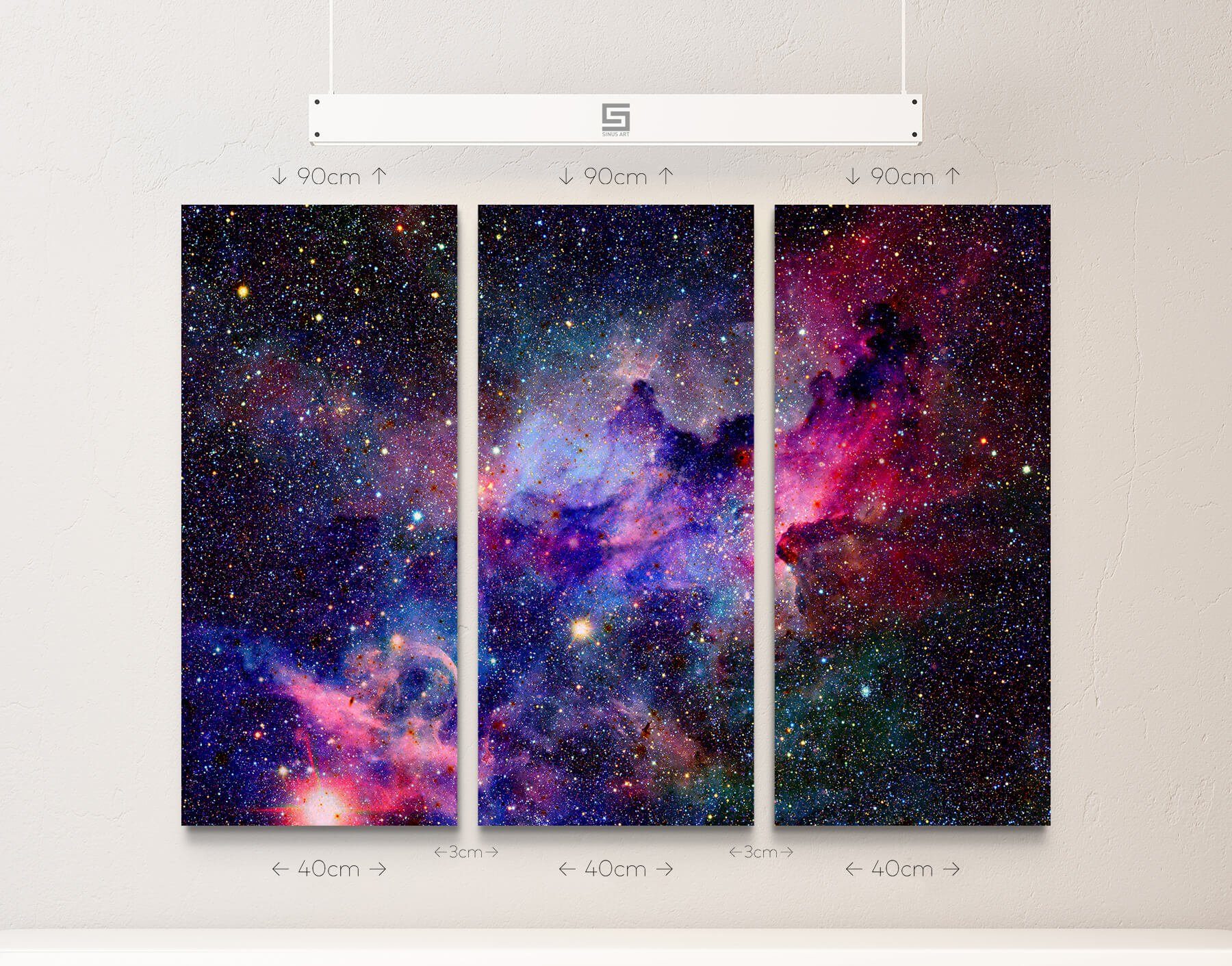 Sinus Art Leinwandbild Nebel und Galaxien günstig online kaufen