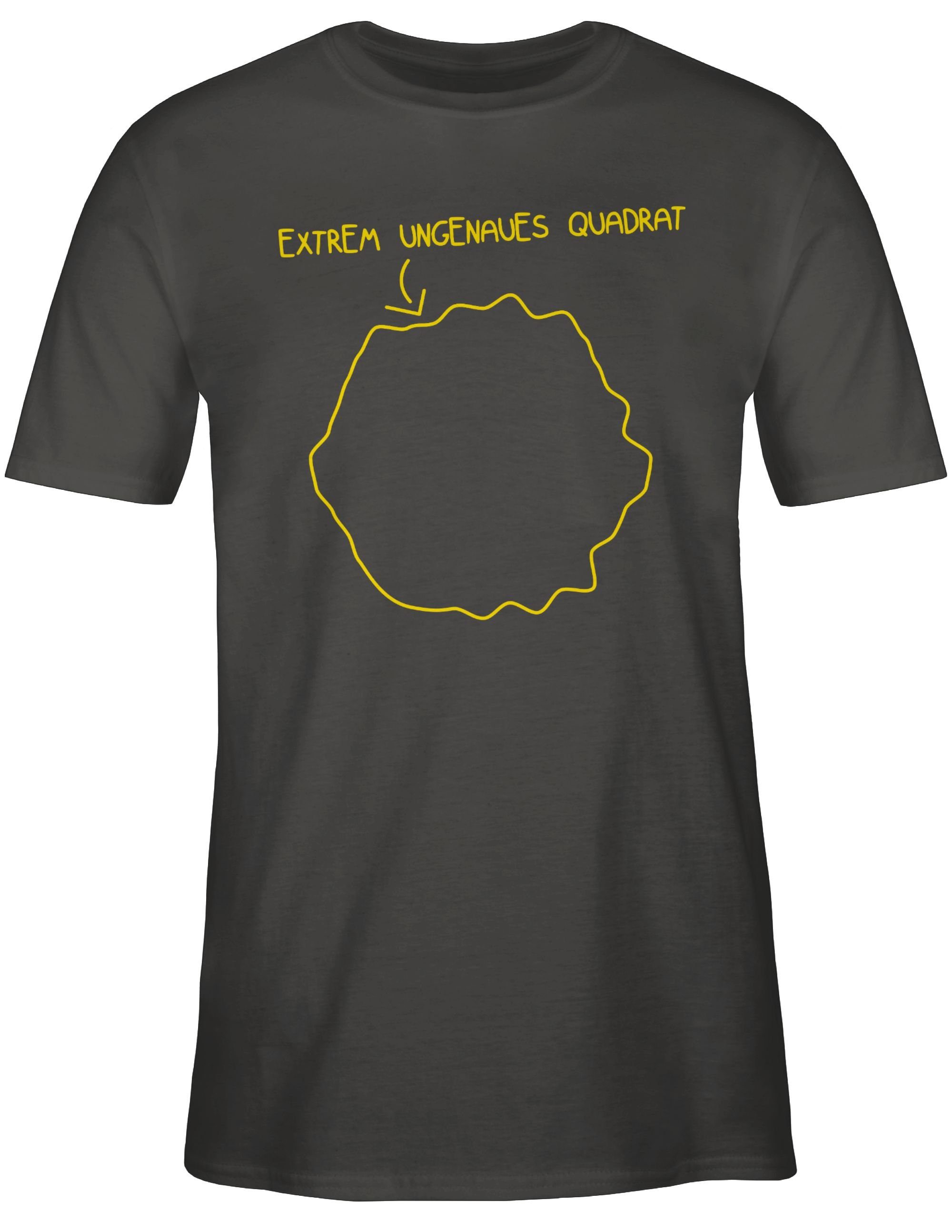 Shirtracer T-Shirt Quadrat Statement mit Extrem Dunkelgrau ungenaues Spruch 02 Sprüche