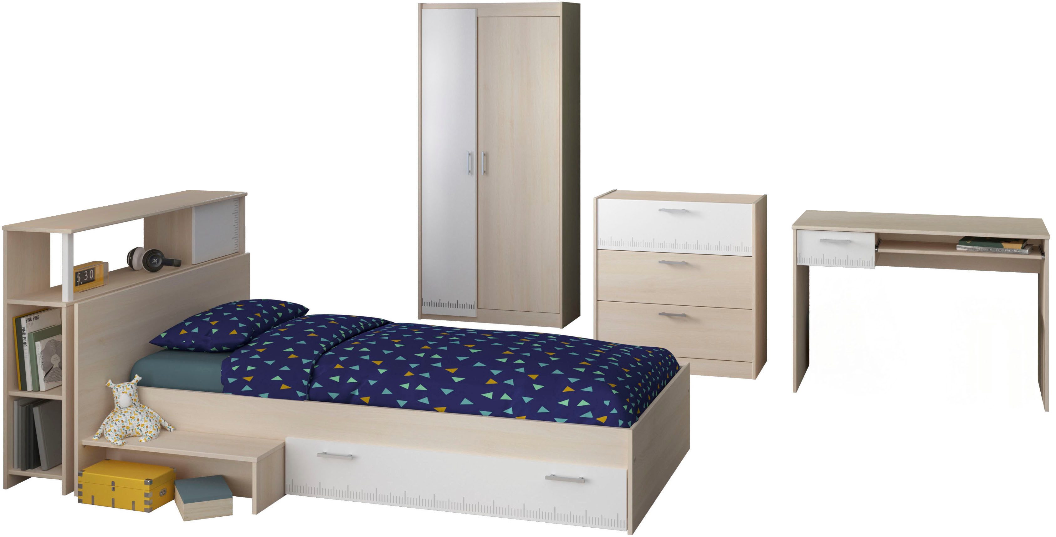 Parisot Jugendzimmer-Set Charly 8, (Set, 5-tlg., 5-tlg)