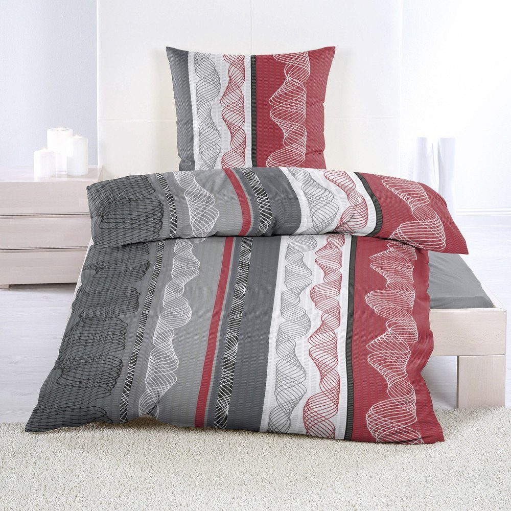 Casa Colori Bettwäsche Seersucker Bettwäsche Garnitur günstig online kaufen