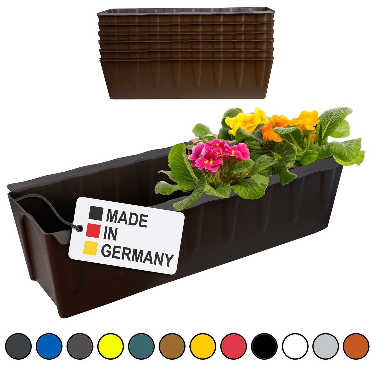 BURI Blumenkasten Blumenkasten Europaletten 6er-Set Braun Pflanzkasten Balk günstig online kaufen