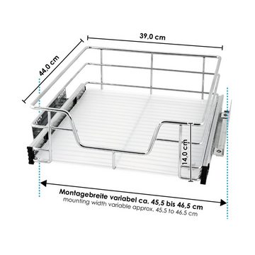 bremermann Teleskopauszug Teleskopschublade, Küchenschublade mit Einlegeboden, 50 cm