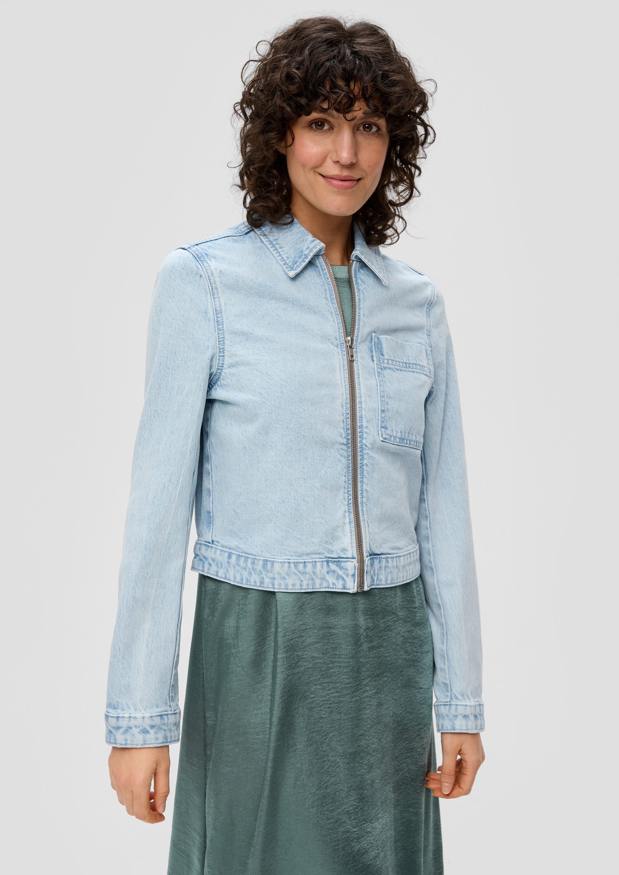 s.Oliver Funktionsjacke Indoor-Jacke Jeansjacke mit Hemdkragen günstig online kaufen