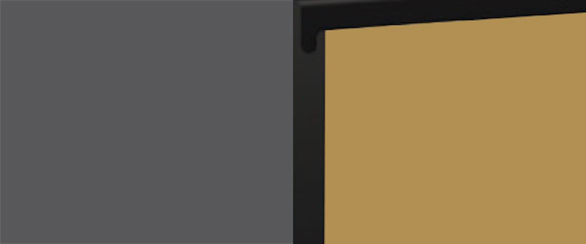 Herdumbauschrank (Vollauszug) matt 60cm Schublade Front- 1 Korpusfarbe gold grifflos wählbar super Velden & Feldmann-Wohnen