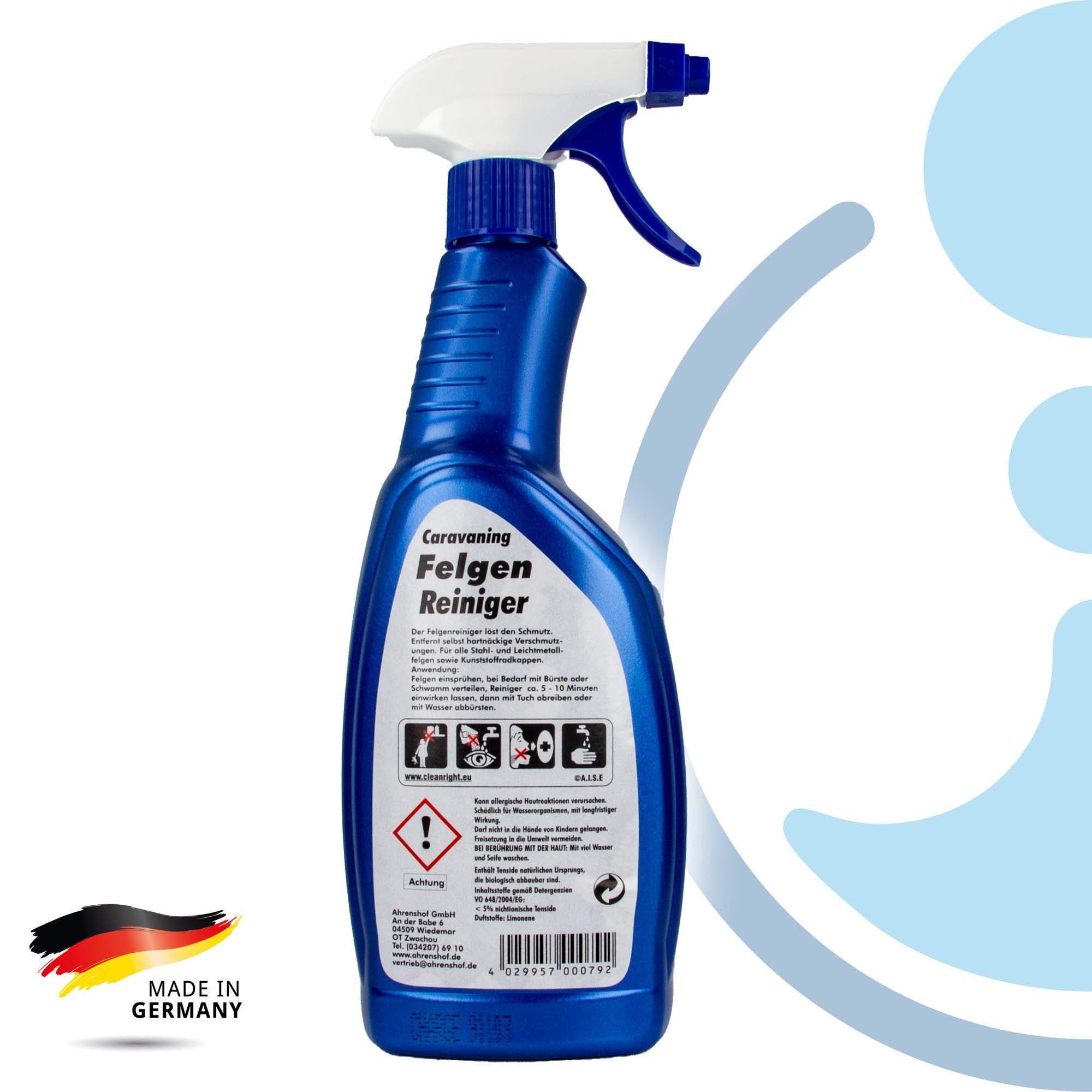 Ahrenshof Caravaning Felgenreiniger - 750 ml, Camping, Wohnwagen und Wohnmobile Auto-Reinigungsmittel