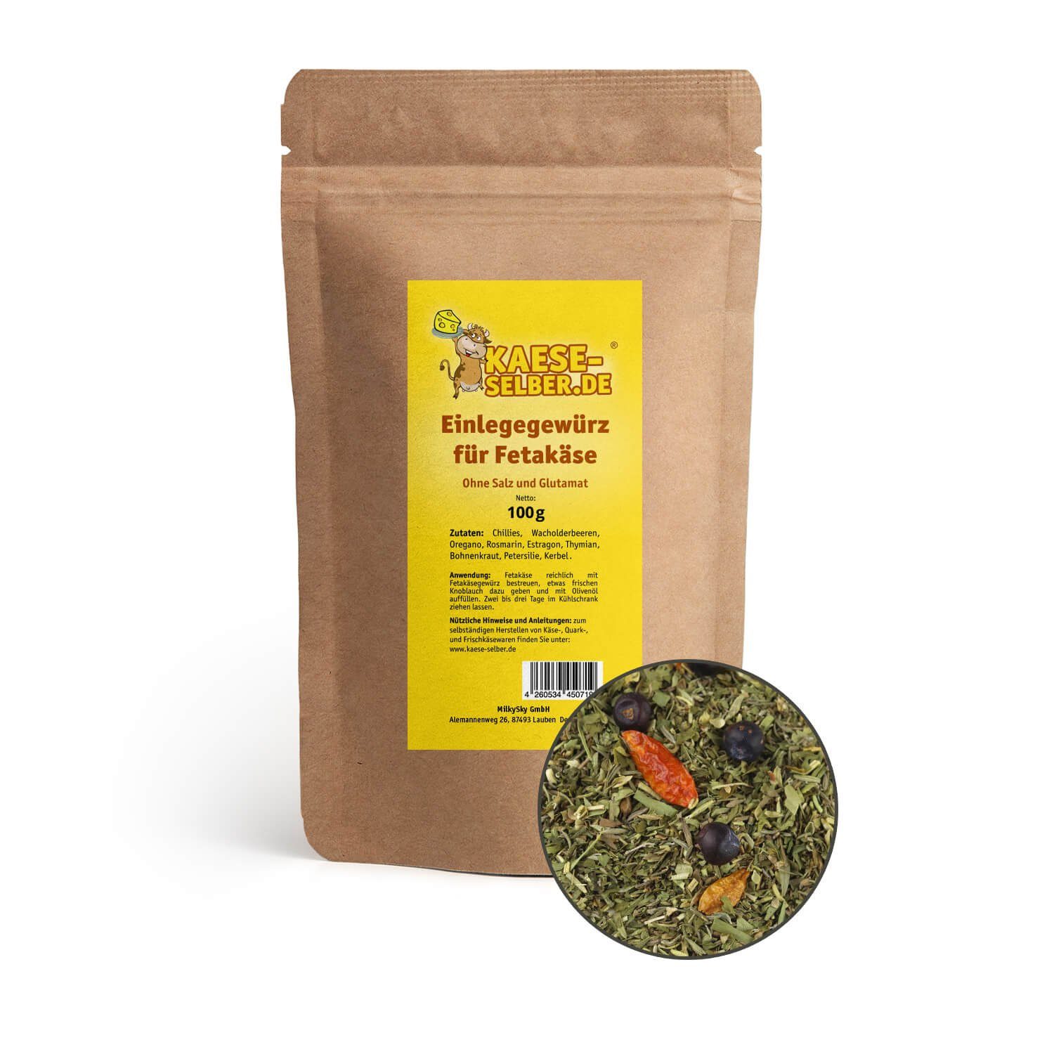 Back-Set kaese-selber.de Einlegegewürz für Fetakäse 100 g