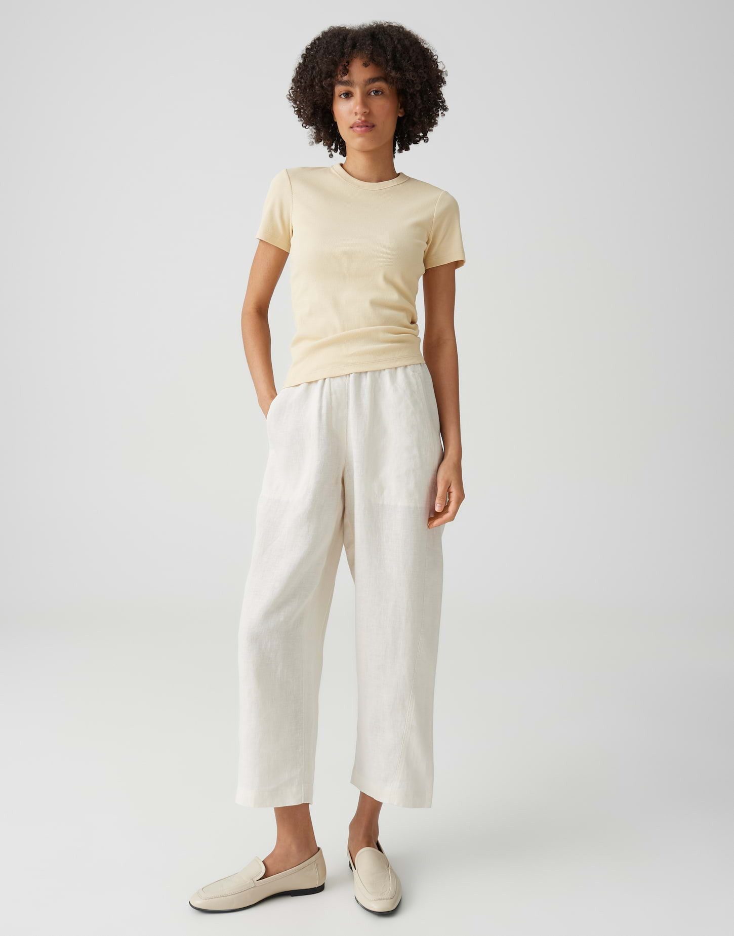 OPUS T-Shirt Samuna Feines Rippshirt Slim aus Baumwollmix schmale Passform, elastischer Stoff – Bild 5 von 5
