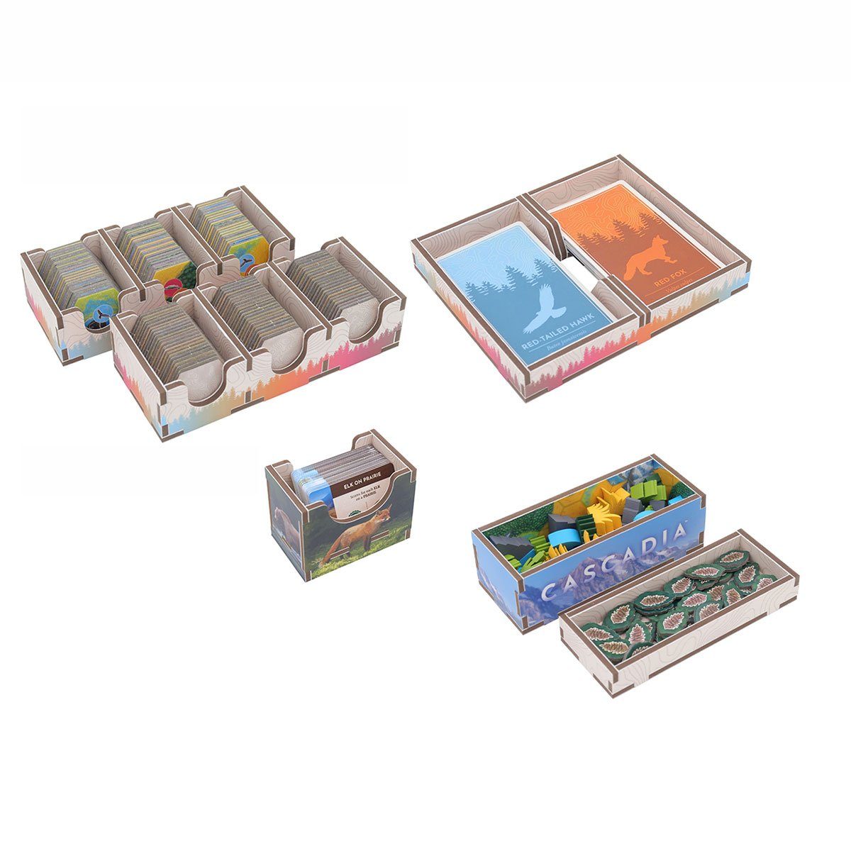 Folded Space Spiel Insert für Cascadia + Landmarks-Erweiterung - Sortiereinsatz