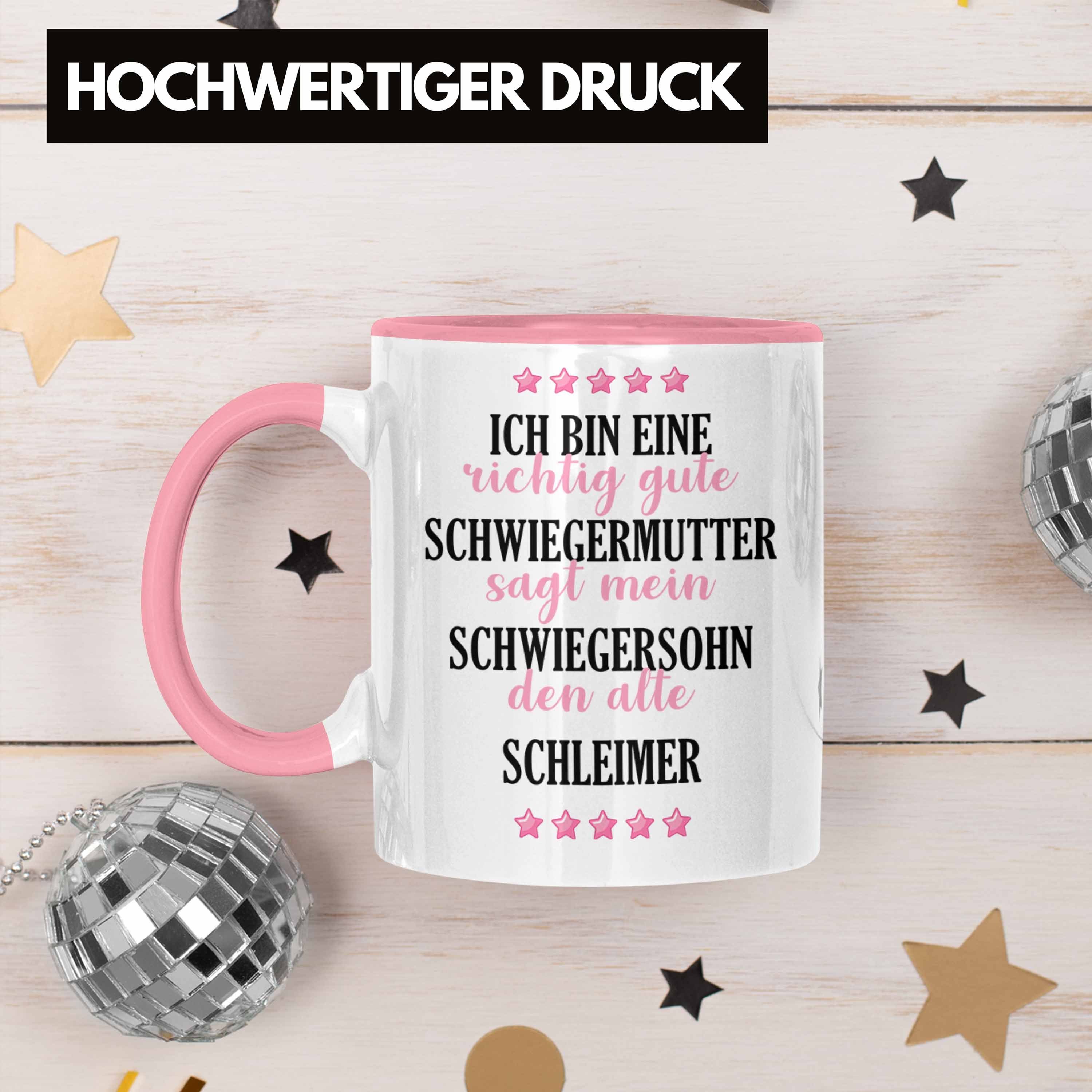 Geschenke für Schwiegermutter Schwiegermama Lustiger Trendation Rosa Spruch Geburtstag Tasse