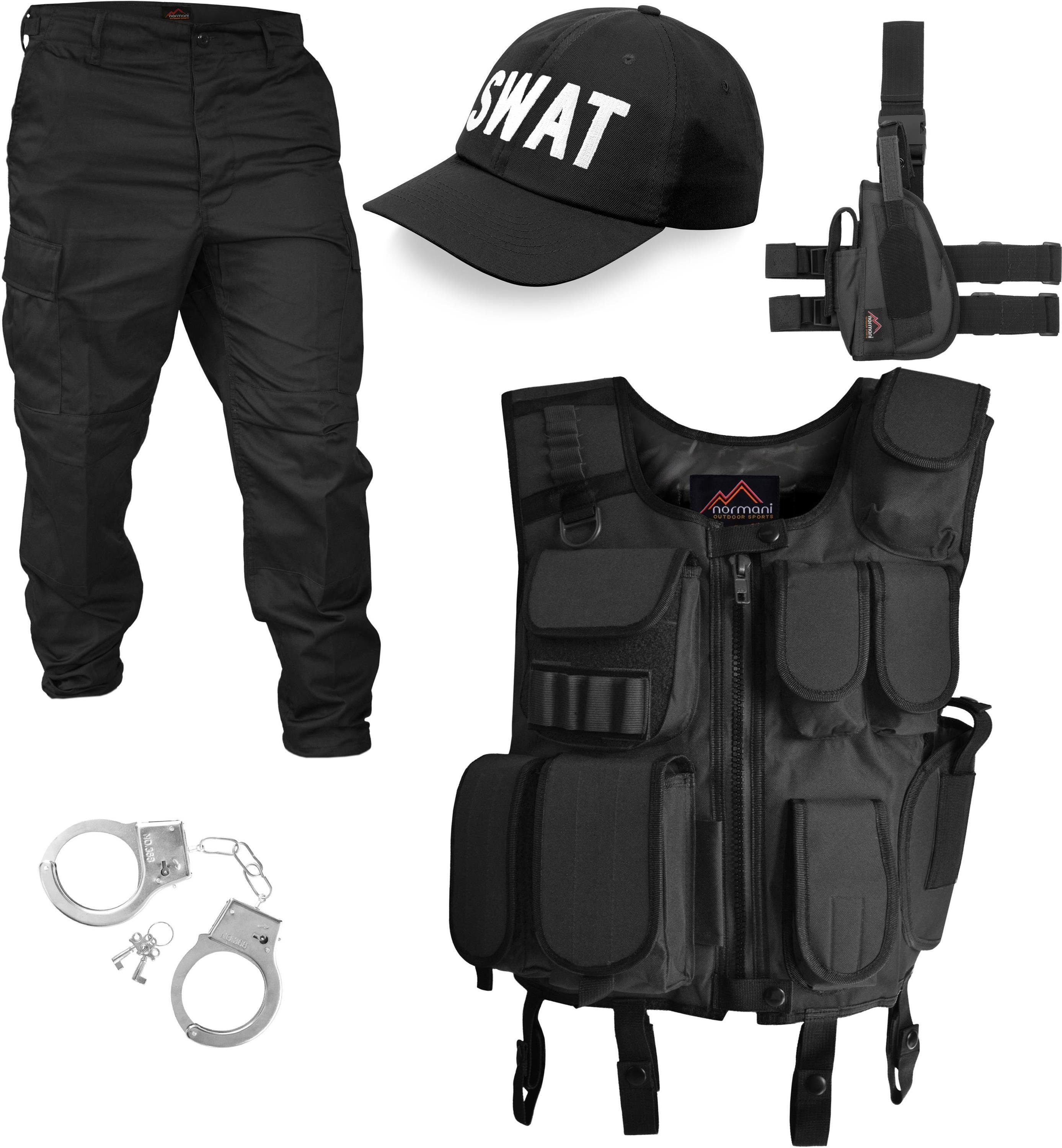 Polizei-Kostüm SWAT Karneval Kostüm Einsatzkostüm