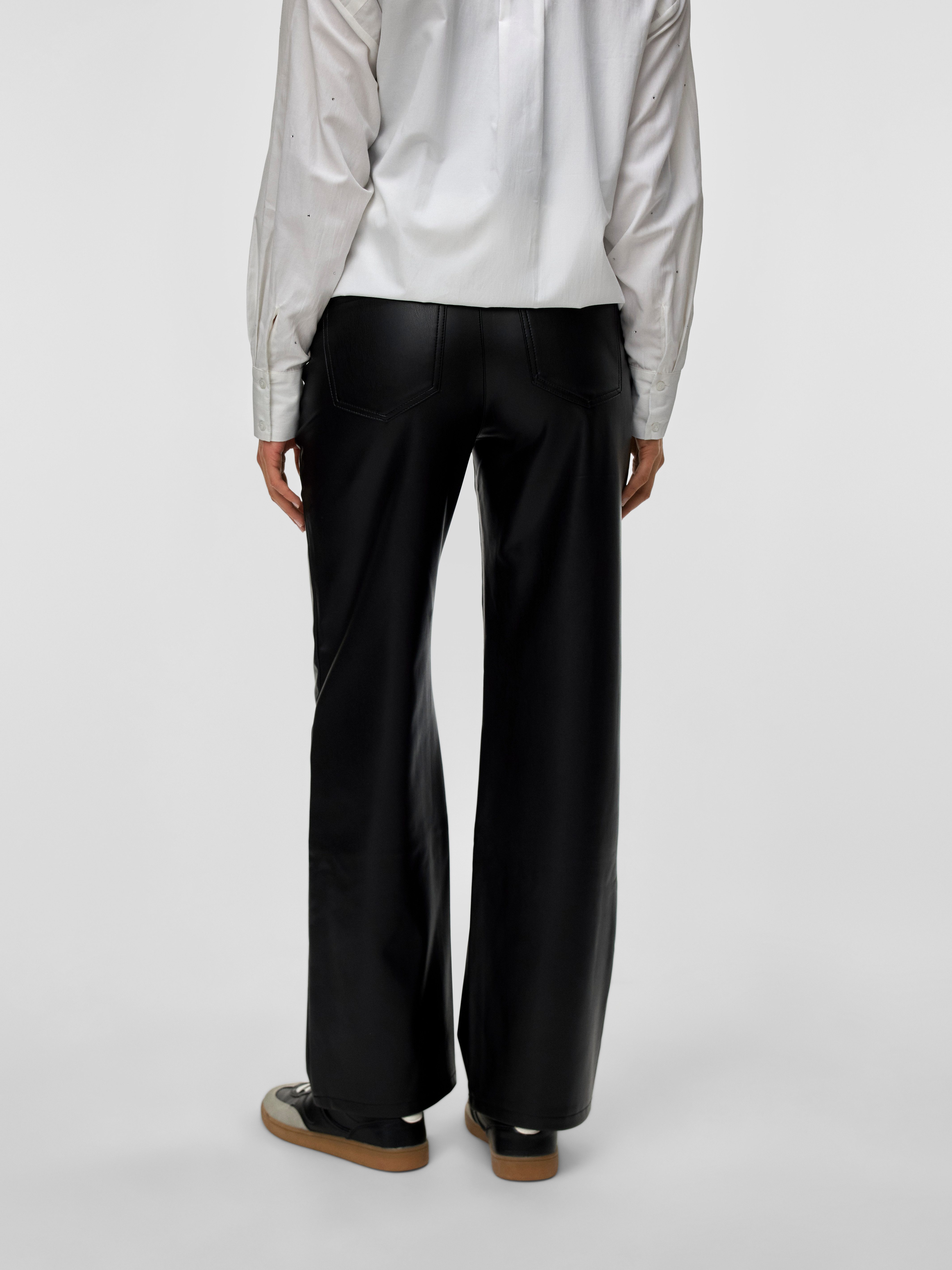 Vero Moda Lederimitathose VMTESSA HR WIDE PL PANTS NOOS