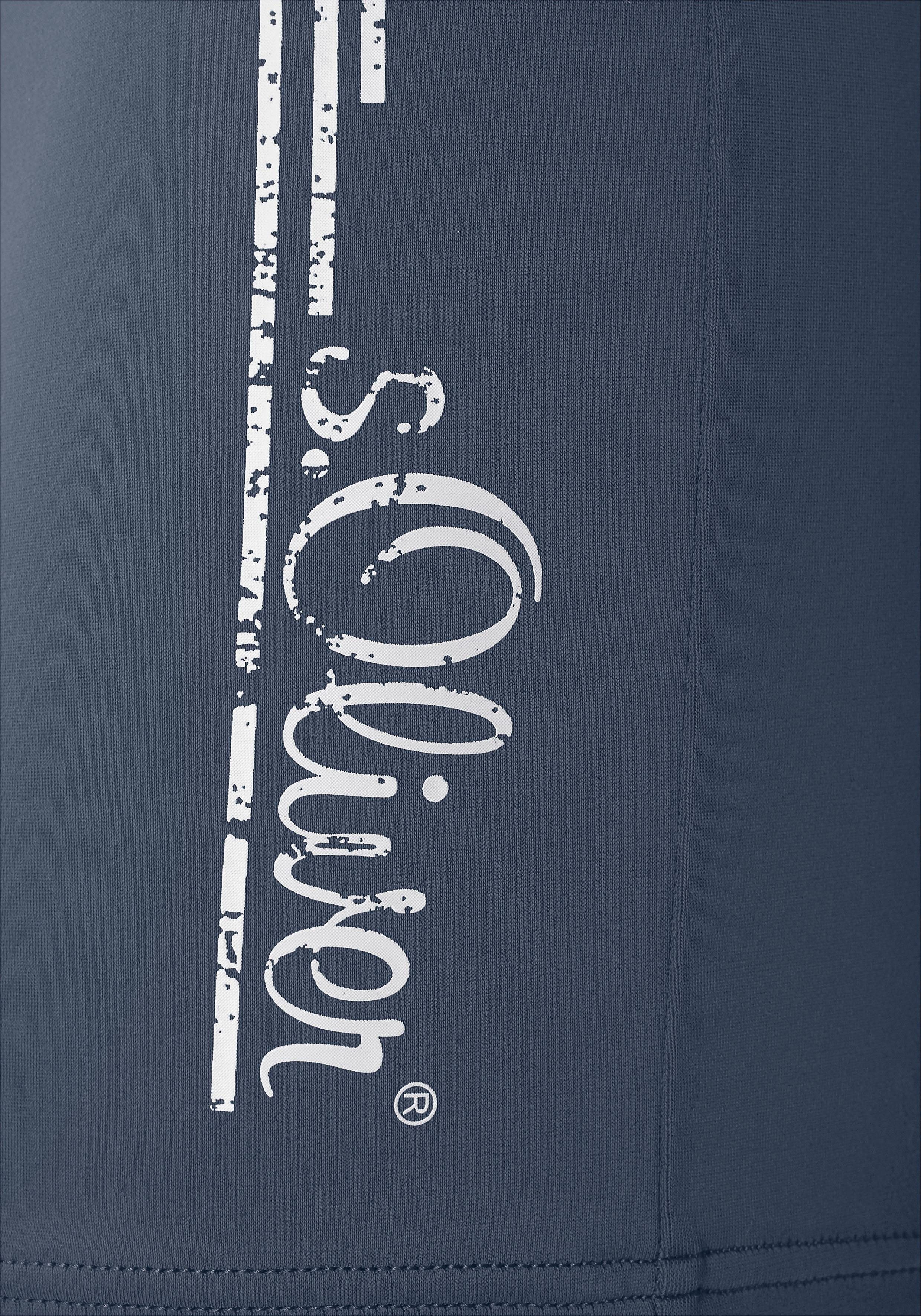 s.Oliver Boxer-Badehose mit Logoschriftzug im coolen Used-Look