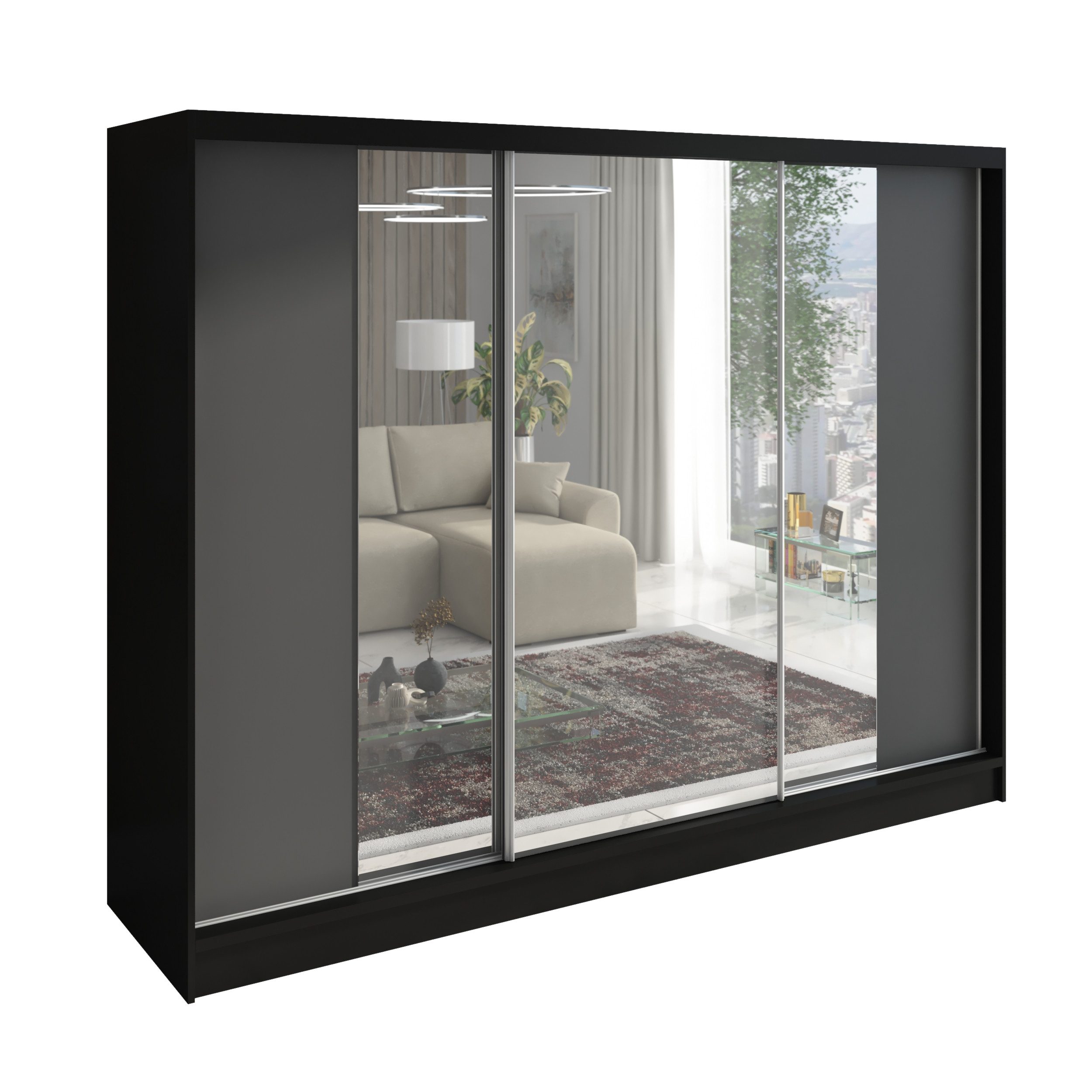 A&J MöbelLand GmbH Schiebetürenschrank VIDA 200 cm 3-türig Schrank mit Schu günstig online kaufen