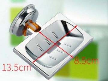 BAYLI Handtuchhalter 13,5cm x 8,5cm Seifenhalter Dusche ohne Bohren, Seifenschale kein