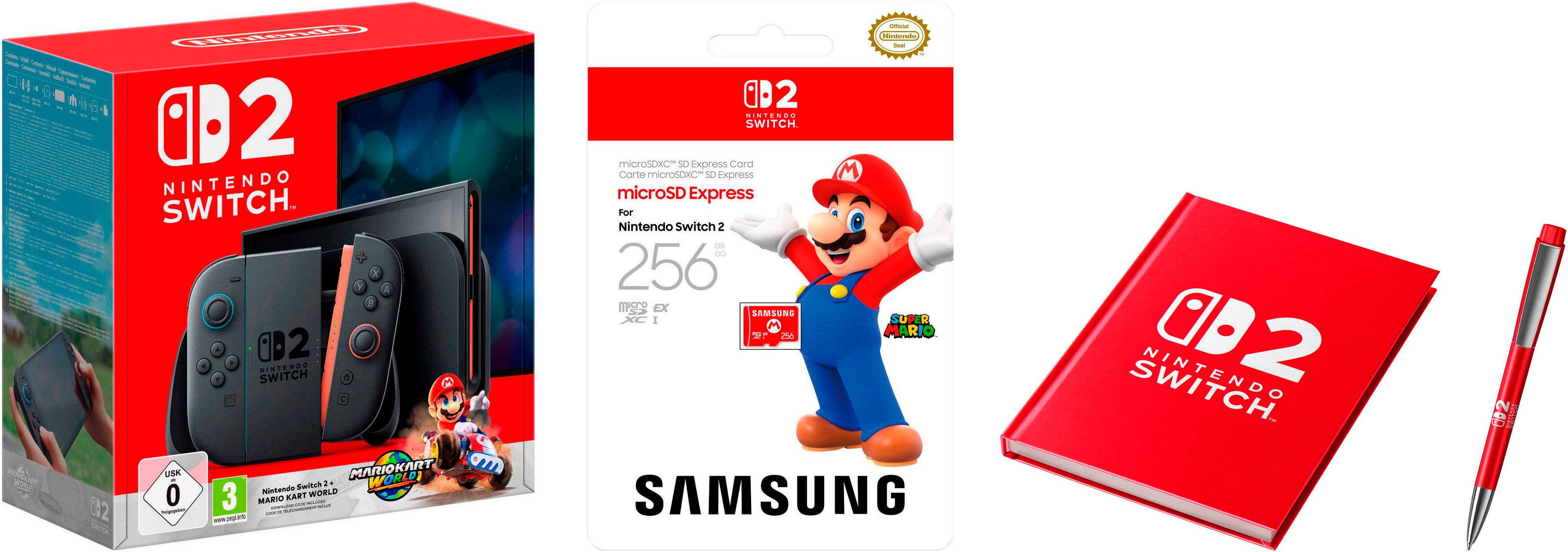 Nintendo Switch Switch 2 Mario Kart World-Set + Samsung mircoSD EXPRESS 256 GB