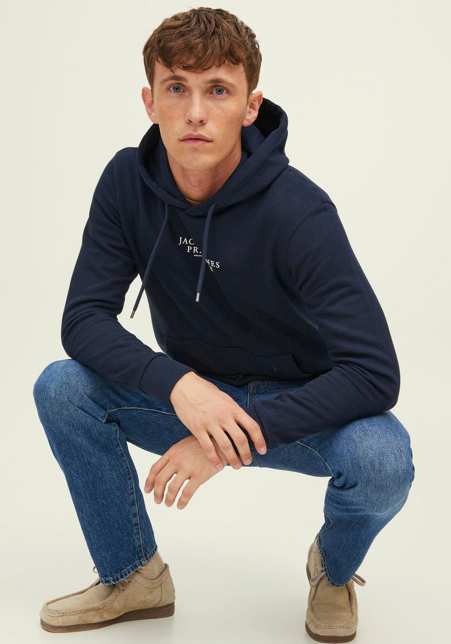 Jack & Jones Kapuzensweatshirt BLUARCHIE navy SWEAT HOOD