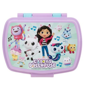 Dreamworks Gabby’s Dollhouse Lunchbox Gabbys Dollhouse Kinder Mädchen 2 tlg Set, Kuststoff, Brotdose Trinkflasche 410 ml