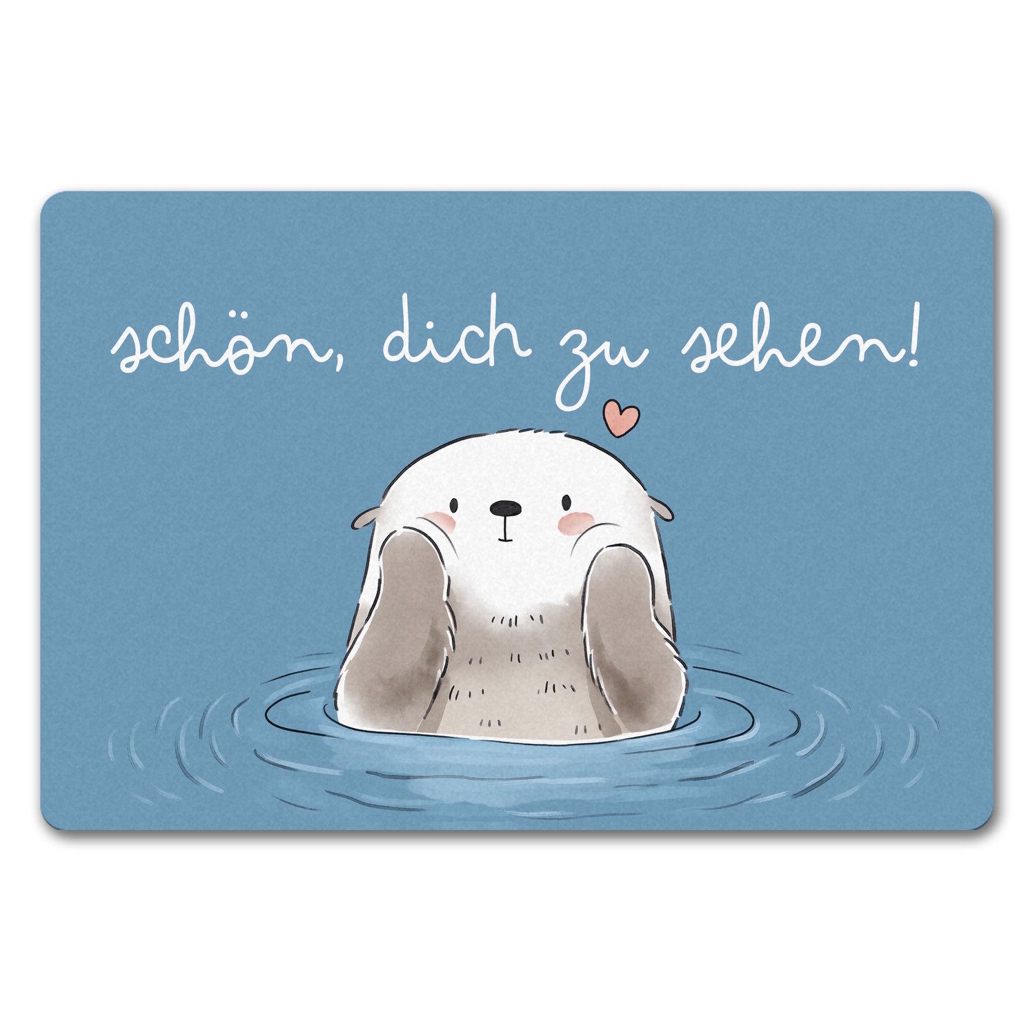 speecheese Fußmatte Otter Fußmatte in 40x60 cm ohne Rand mit Spruch Schön d günstig online kaufen
