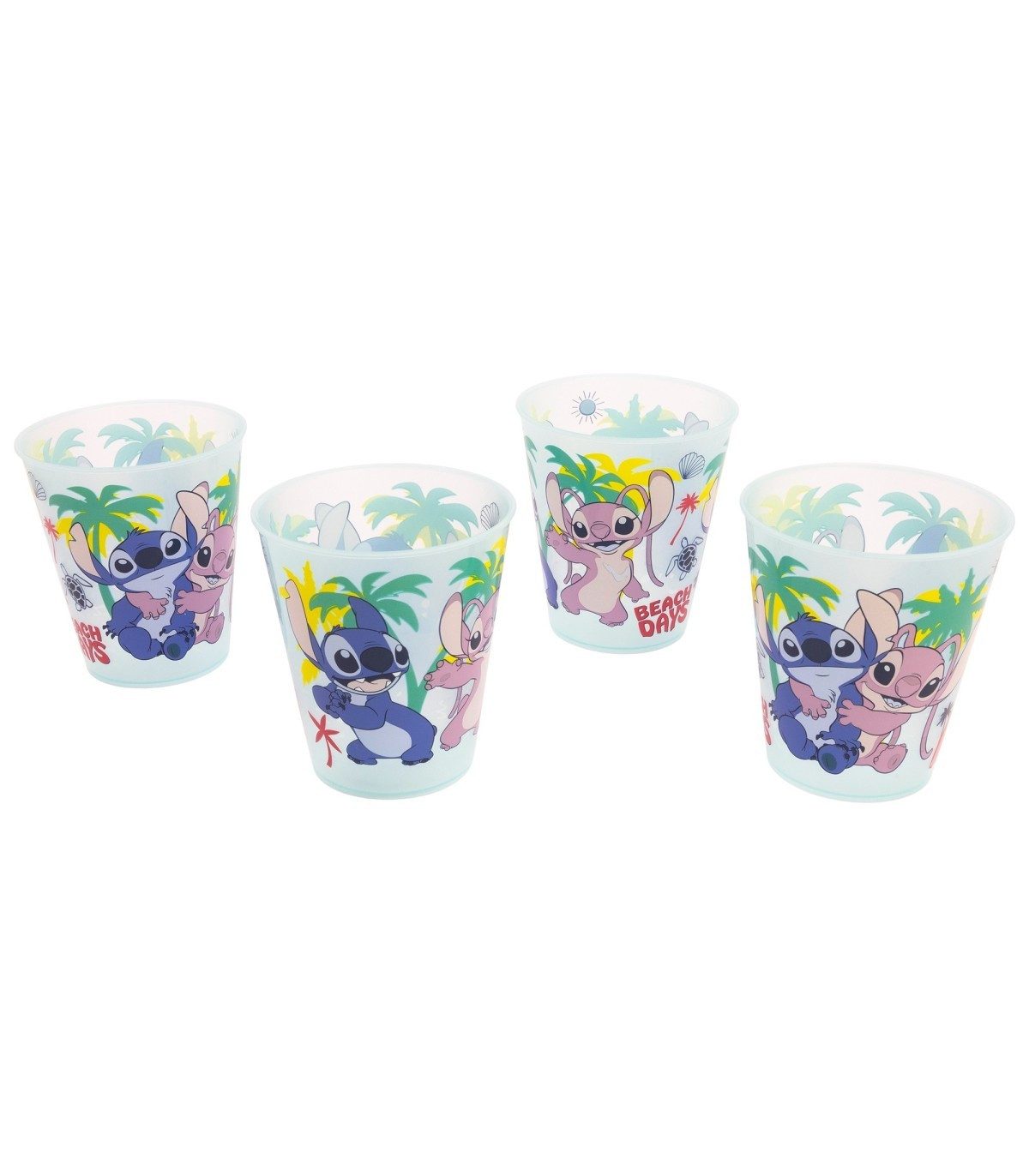 Lilo & Stitch Becher Kinder Becher Set 4 teilig 285 ml aus Polypropylen