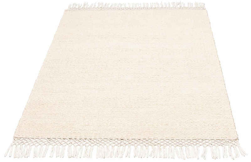 Teppich Amba, Home affaire, rechteckig, Höhe: 6 mm, flache Teppiche, Wendeteppich, Uni Farben, Wohnzimmer, Esszimmer