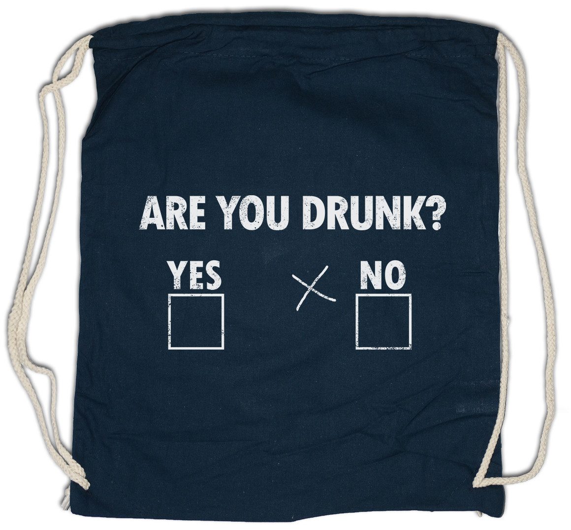 Urban Backwoods Turnbeutel Are You Drunk Turnbeutel Yes No Cross Fun Drinker Beer Bier Booze (1-tlg), Hangover Barfly Party University