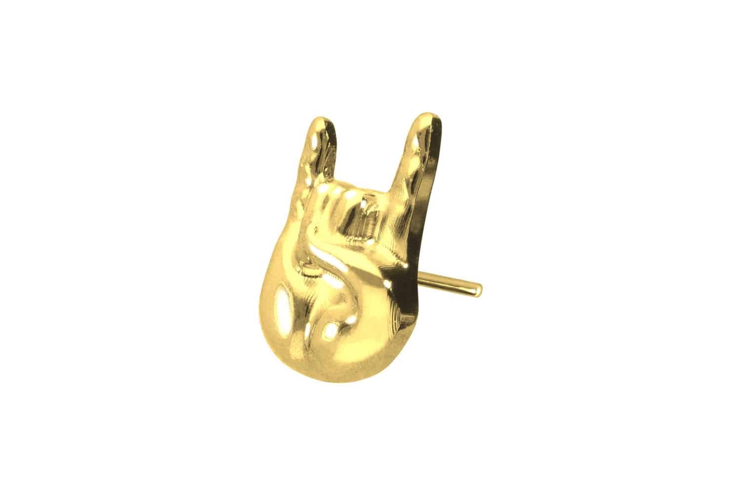 Piercing-Set Titan Aufsatz mit Push Pin ROCK'N' ROLL