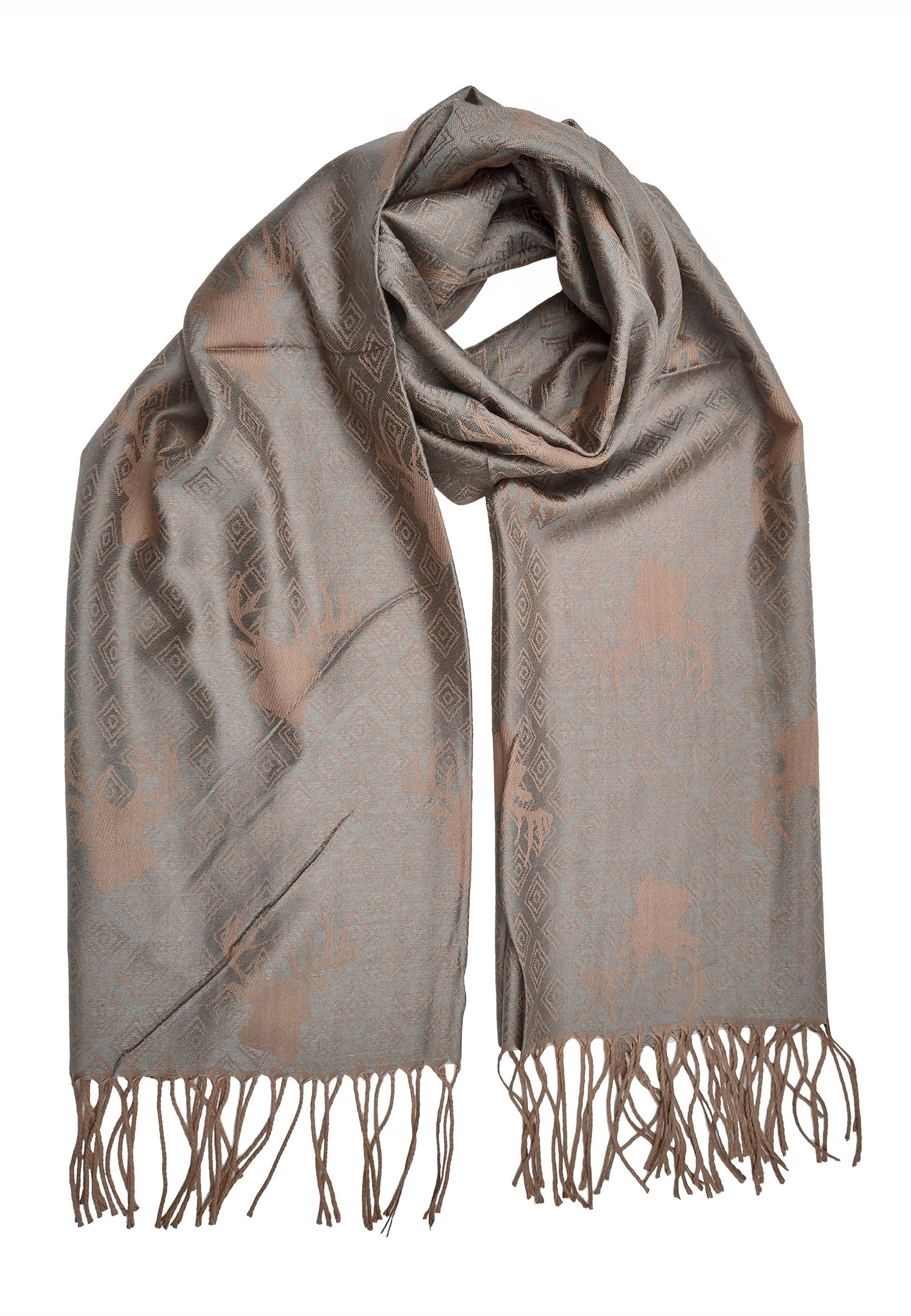 Goodman Design Modeschal Schal Hirsch mit Fransen, sehr hochwertige Verarbe günstig online kaufen