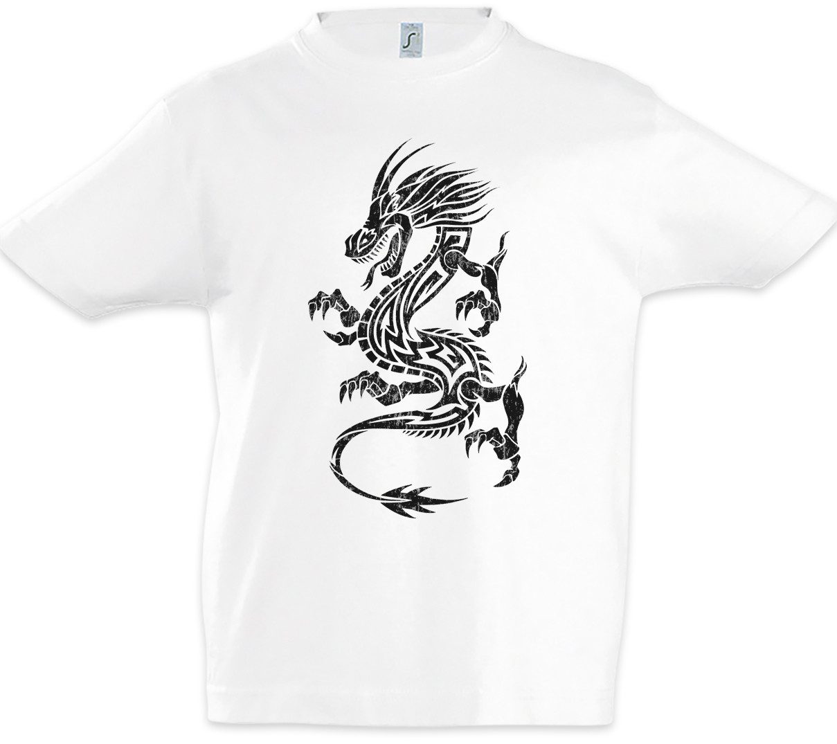 Urban Backwoods Print-Shirt Tribal Chinese Dragon I Kinder T-Shirt Drache Drachen China Maske Mask (1-tlg) Asia Asien Asian Chinesischer