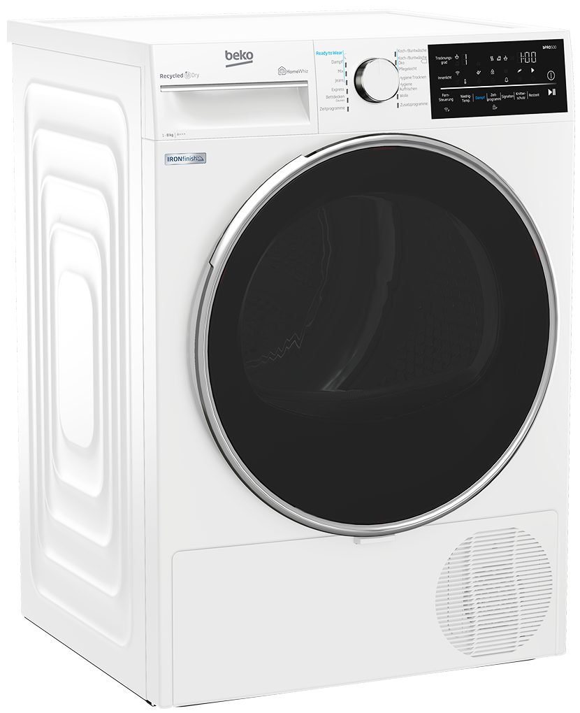 BEKO Wärmepumpentrockner B5T62243W, Knitterschutz, WiFi, Silent-Programm, Allergikergeeignet