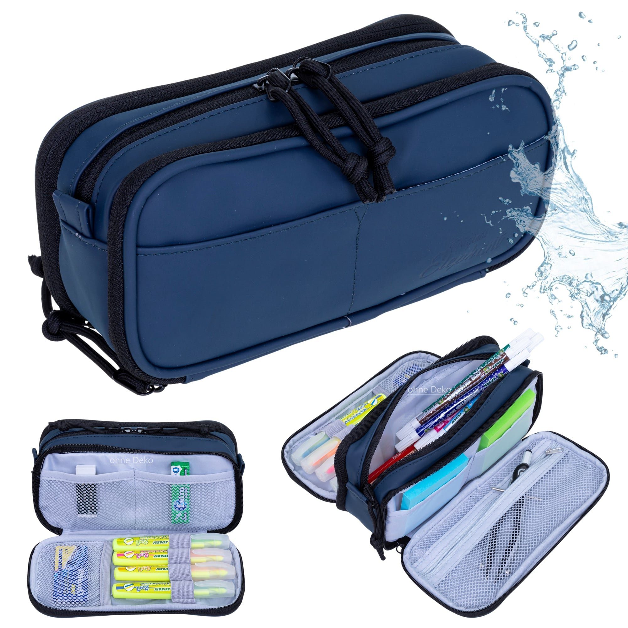 ELEPHANT Federmäppchen Hydro Mäppchen Organizer wasserabweisend, Federtasche Schule Büro Office Stifte Tasche klein