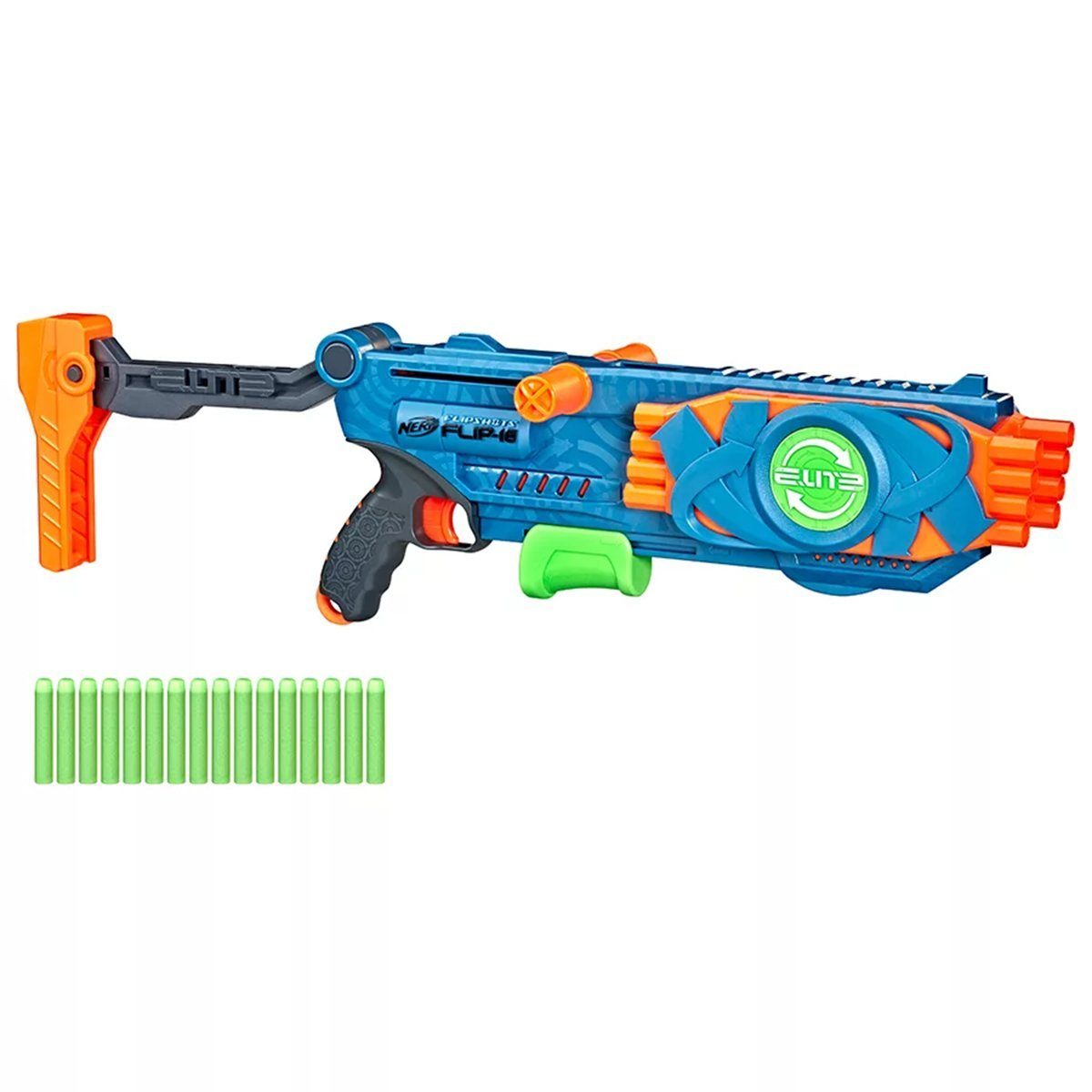 Hasbro Blaster NERF Elite 2.0 Flipshots Flip-16 Blaster - 16 Dart, Großer Blaster mit Umklapp Mechanik. Die stylischen neuen Flip Blaste