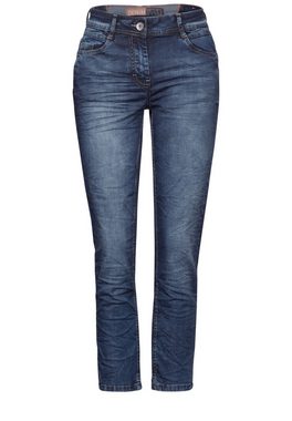 Cecil 5-Pocket-Jeans Scarlett mit schmalem Bein und mittelblauer Waschung