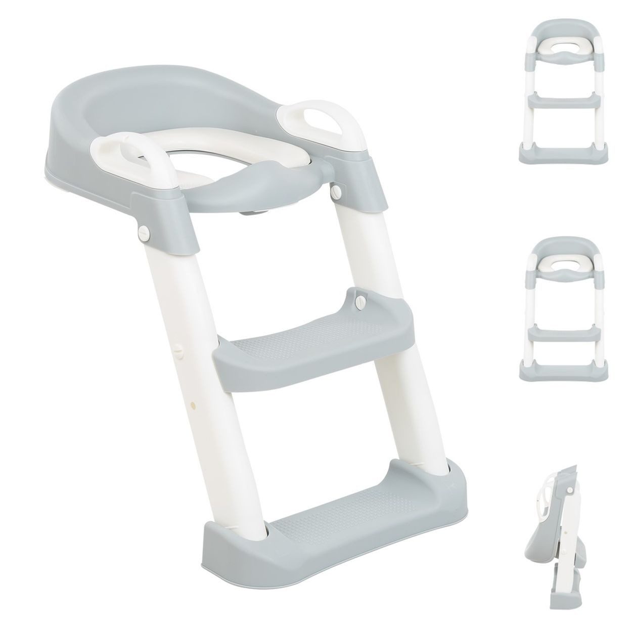 Kikkaboo Baby-Toilettensitz Toilettenaufsatz Lea, Leiter, 56 cm, Toilettensitz, Griffe, Stufen verstellbar