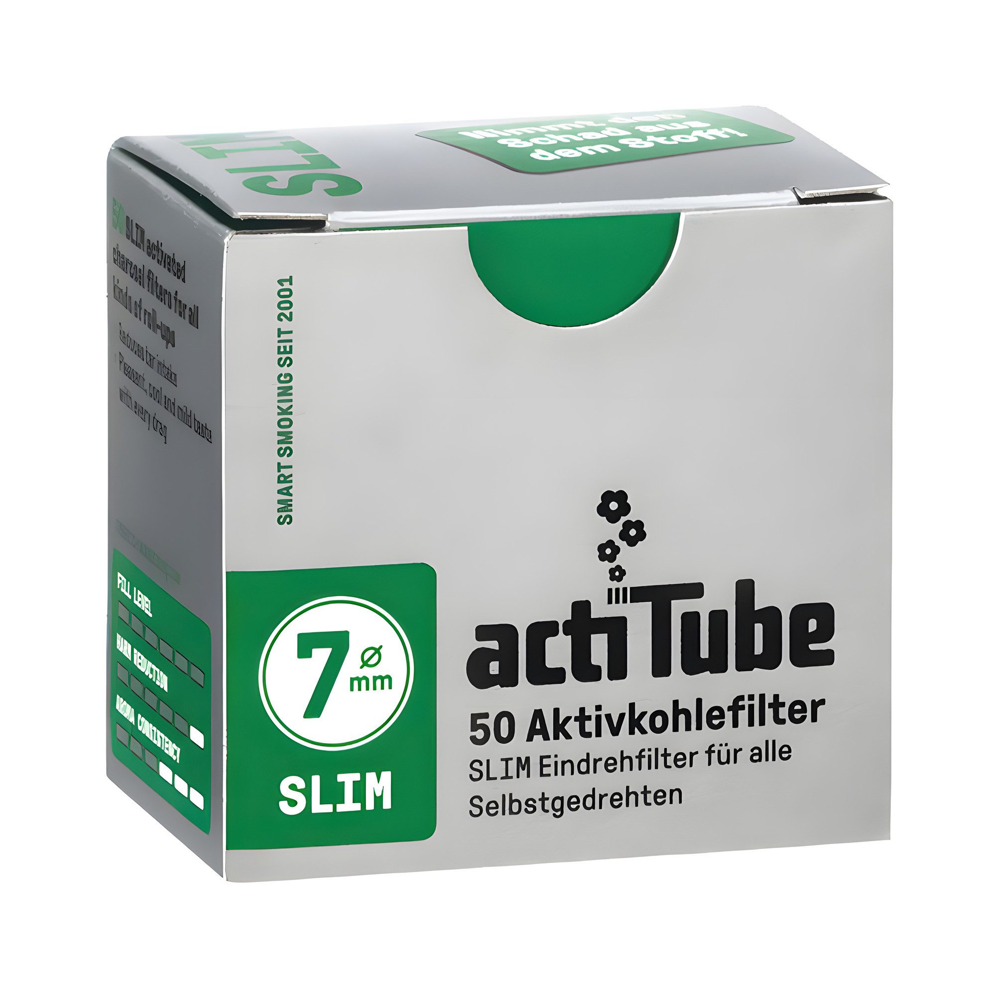 ActiTube Aktivkohlefilter actiTube Aktivkohlefilter Slim, 50 Stück