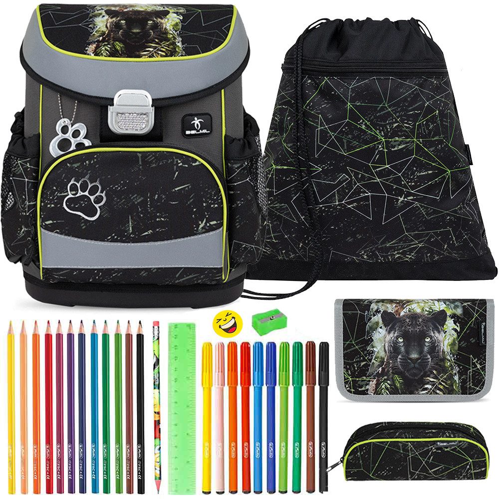 Belmil Schulranzen Set Mini Fit 10-teilig 2026 Jungen Black Panther