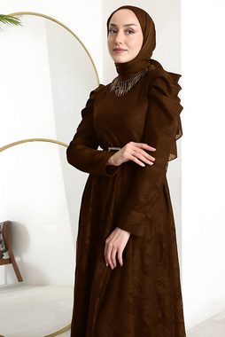 Modabout Maxikleid Langes Kleider Abaya Hijab Kleid Damen - NELB0007D4645KHV (1-tlg)