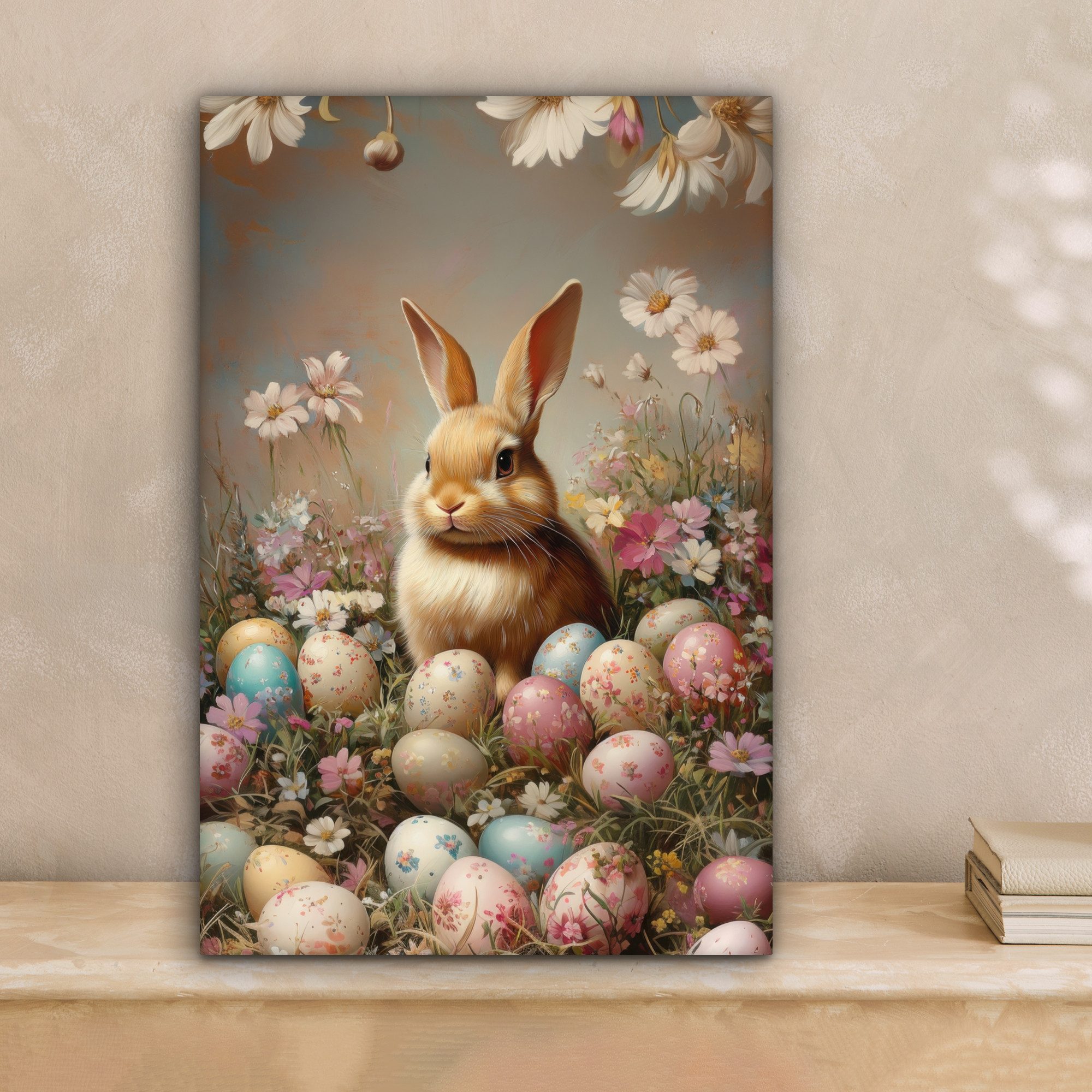 OneMillionCanvasses® Leinwandbild Osterhase - Frühling - Ostereier - Ostern günstig online kaufen