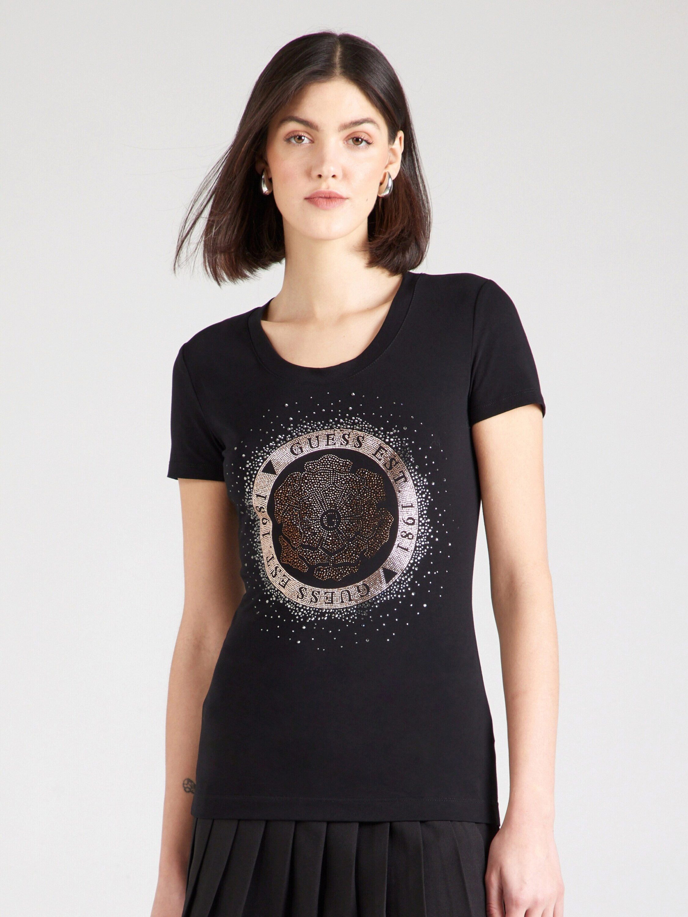 Guess T-Shirt Peony (1-tlg) Ziersteine günstig online kaufen
