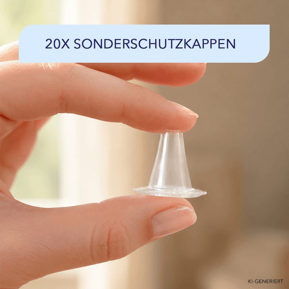IEA Medical Ersatzschutzkappen für Ohrthermometer, 20-St., Einweg-Hygienekappen für saubere Temperaturmessung