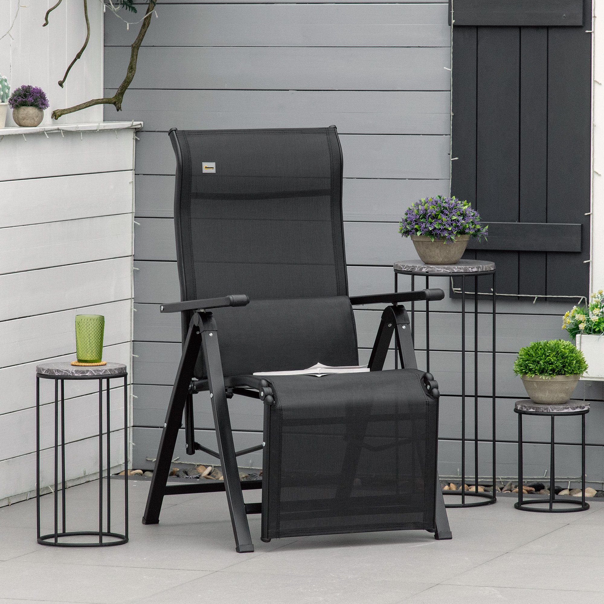 Outsunny Gartenliege Sonnenliege 1 Position verstellbar, günstig online kaufen