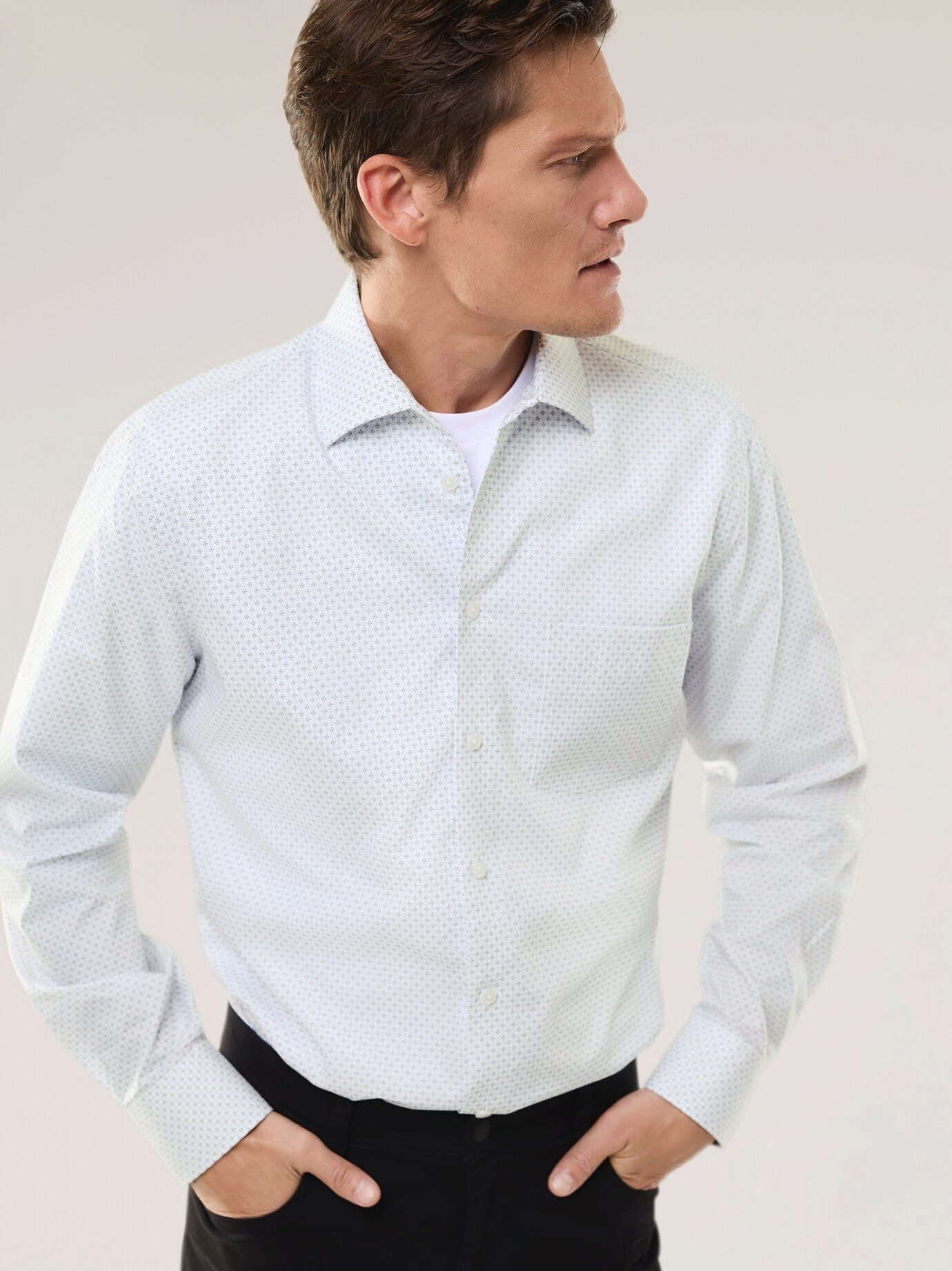 Walbusch Businesshemd Herren Bügelfreies Hemd mit Relax-Kragen Comfort fit Langarm extra lang, Business, bügelfrei, atmungsaktiv